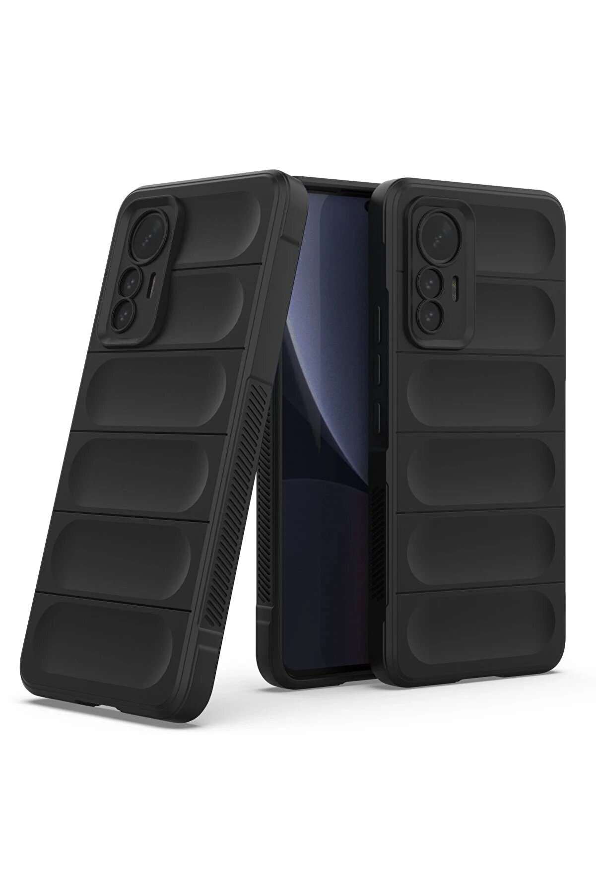 Xi̇aomi̇ Mi̇ 12 Li̇te Kılıf Opti̇mum Si̇li̇kon - Si̇yah - Dropx7774-2806