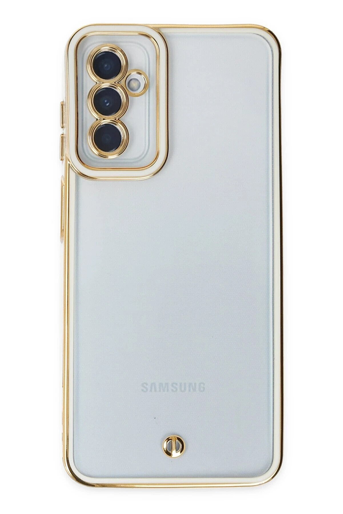Samsung Galaxy M23 Kılıf Li̇va Lens Si̇li̇kon - Beyaz - Dropx2028-4232