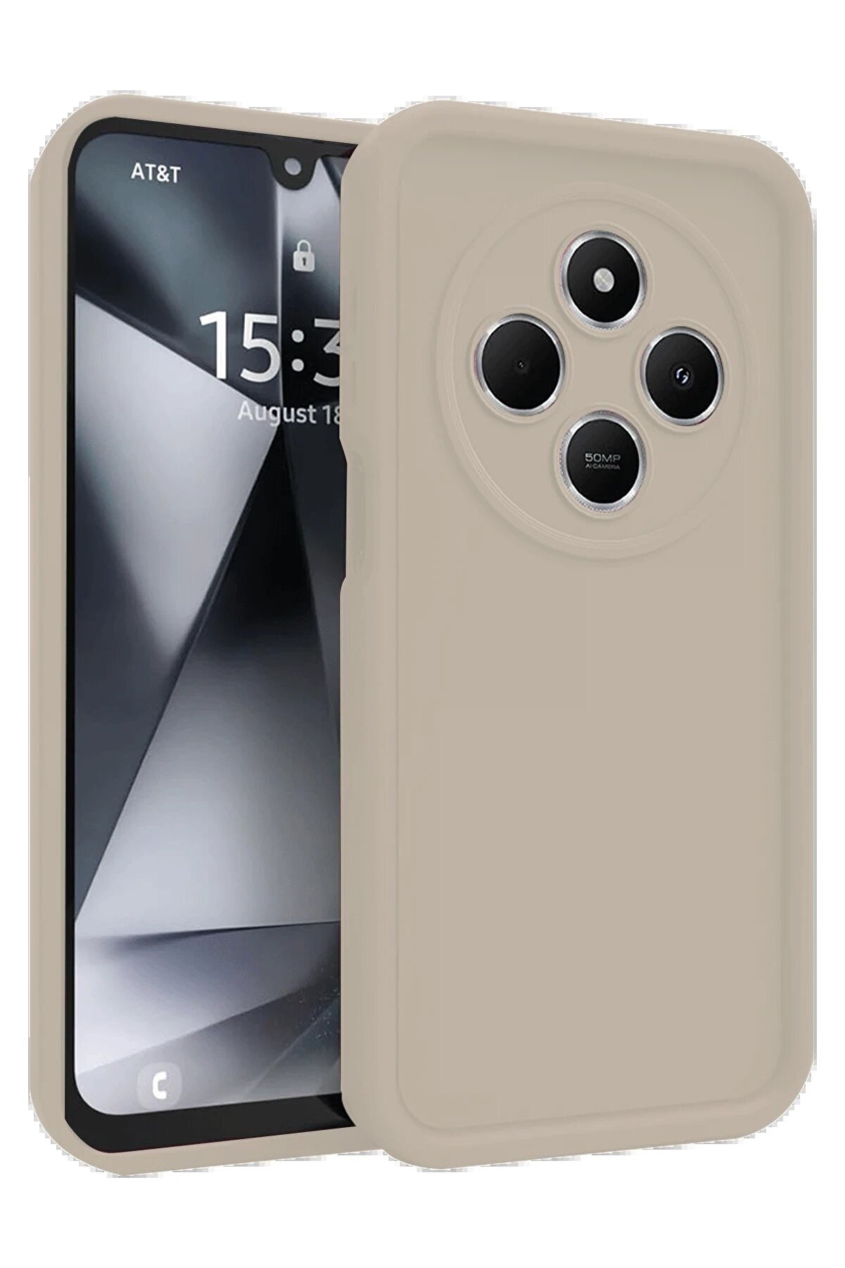 CepteToptan Xiaomi Redmi 14C Kılıf Viera Silikon - Krem - DROPX5604-7974