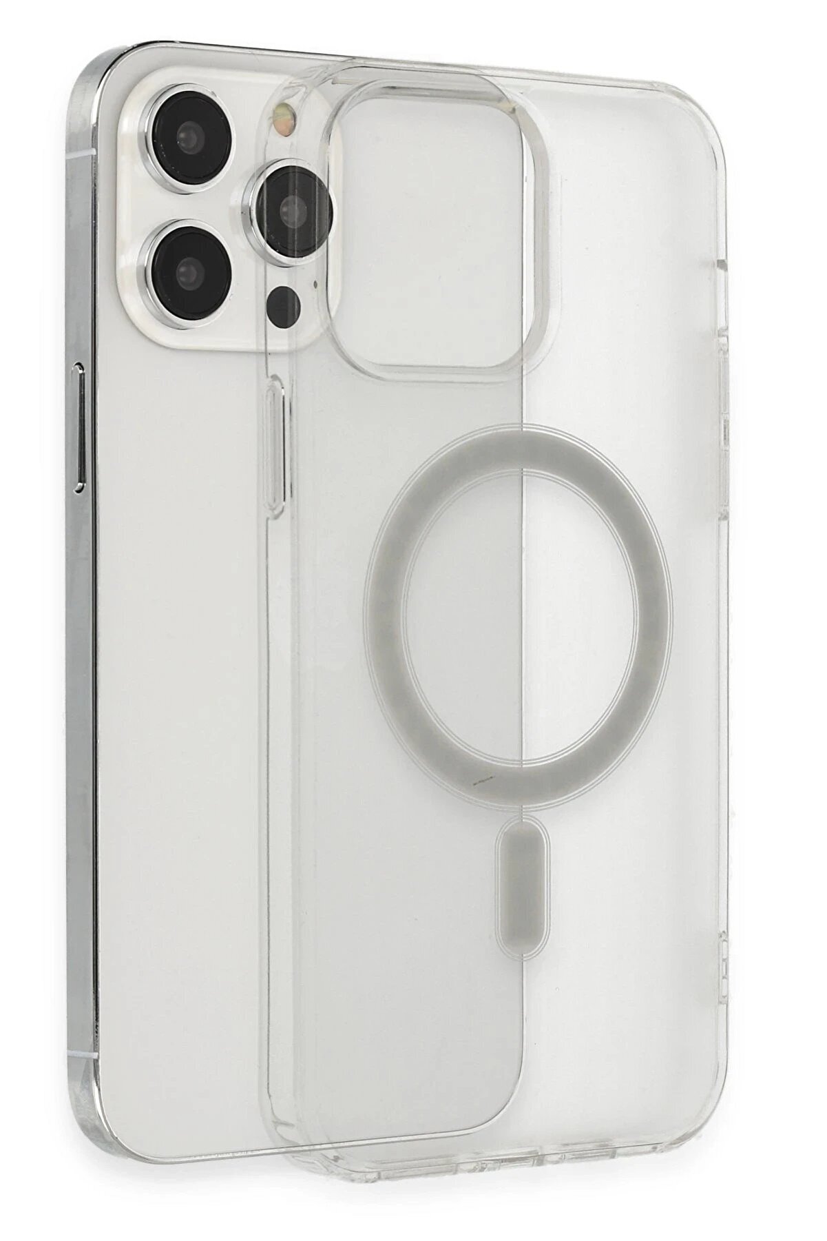 İphone 14 Pro Max Kılıf Matte Şeffaf Magneti̇csafe - Şeffaf - Dropx6880-6936