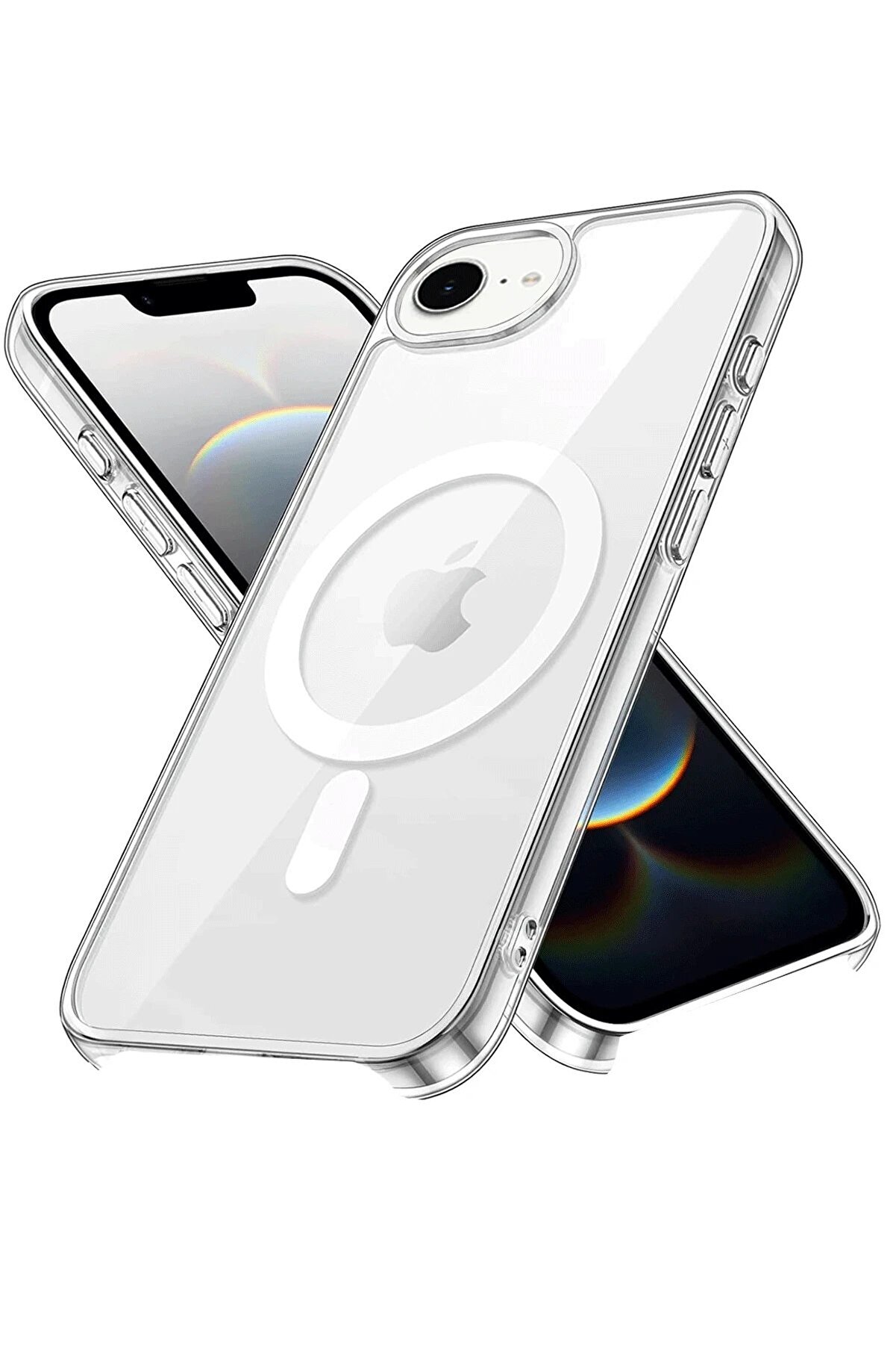 CepteToptan iPhone 16E Kılıf Pc Real Magsafe Kapak - Şeffaf - DROPX9703-9893