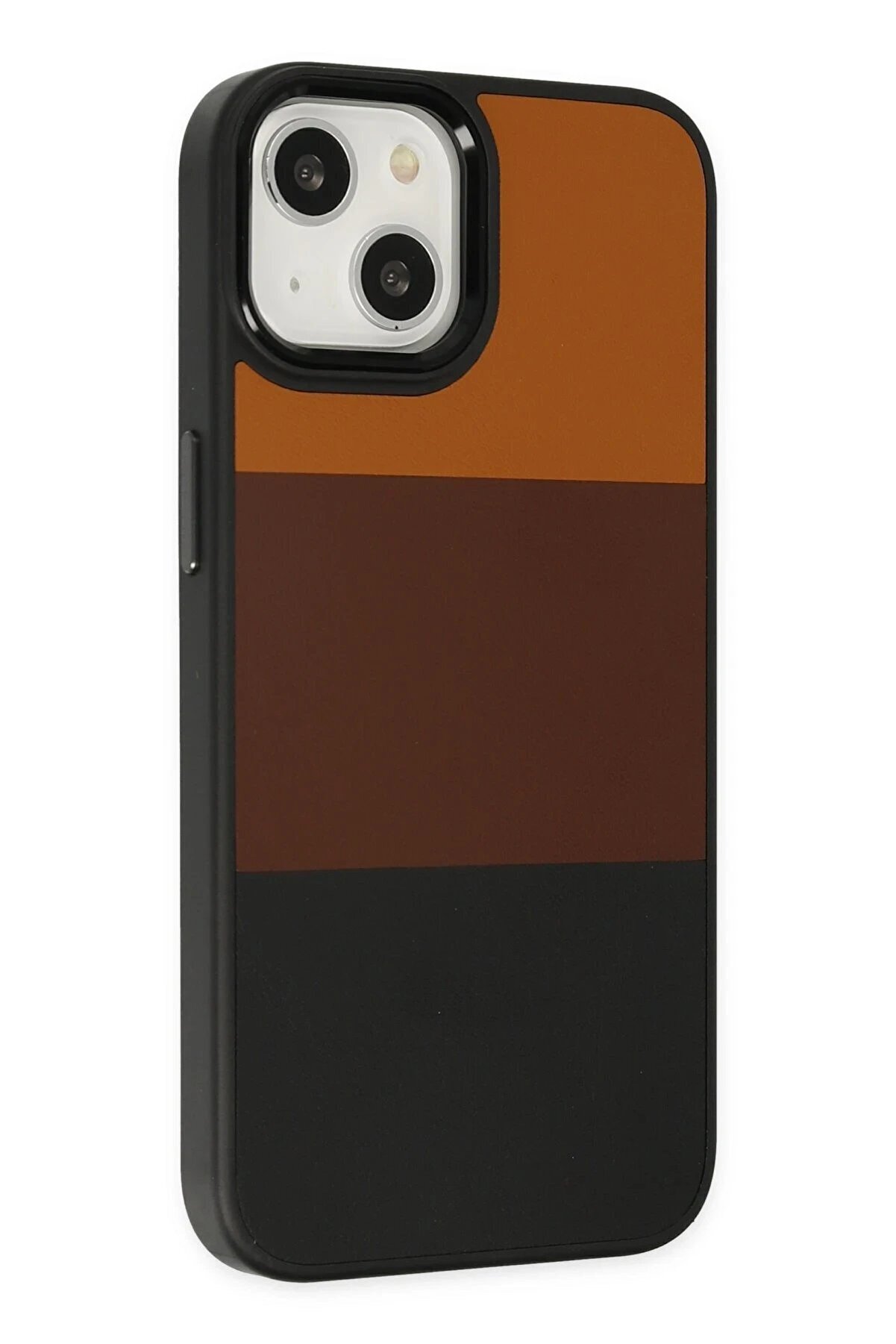 İphone 14 Plus Kılıf Ki̇ng Kapak - Taba-Si̇yah - Dropx6969-9669