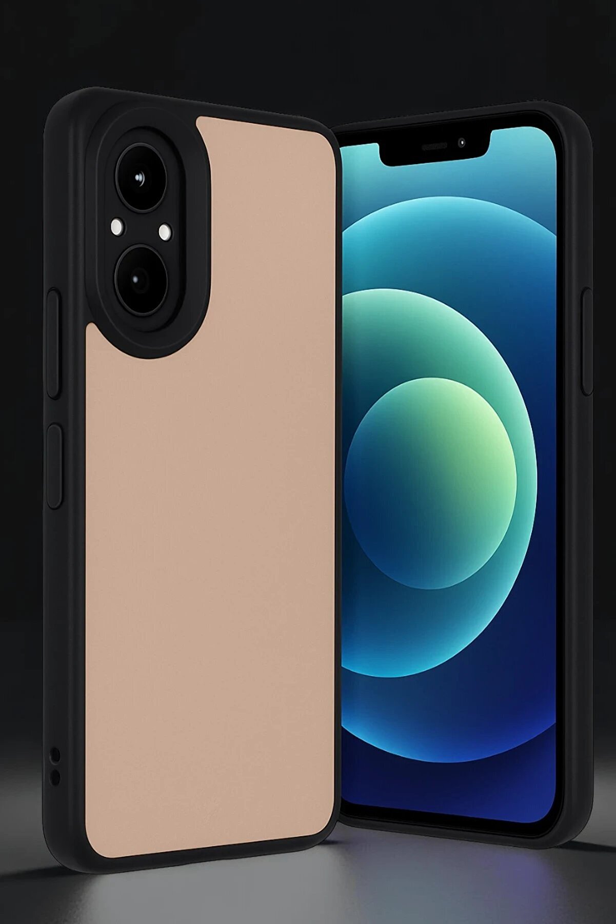 Realme 12 Li̇te Kılıf Aras Deri̇ Kapak - Pudra - Dropx7809-8346