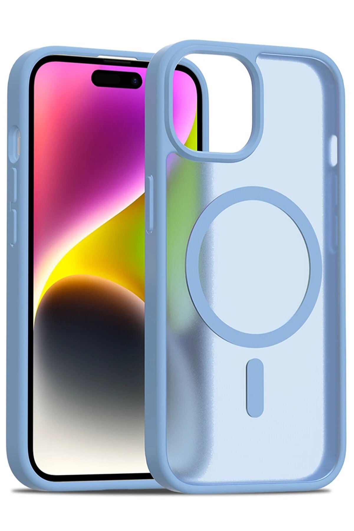 CepteToptan iPhone 15 Jota Magsafe Kapak - Açık Mavi - DROPX5994-7663