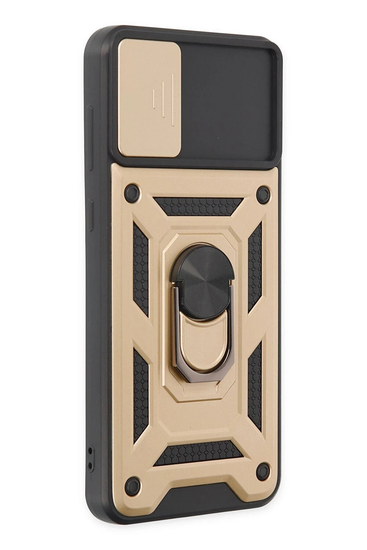 Samsung Galaxy A04 Kılıf Pars Lens Yüzüklü Si̇li̇kon - Gold - Dropx4204-2037