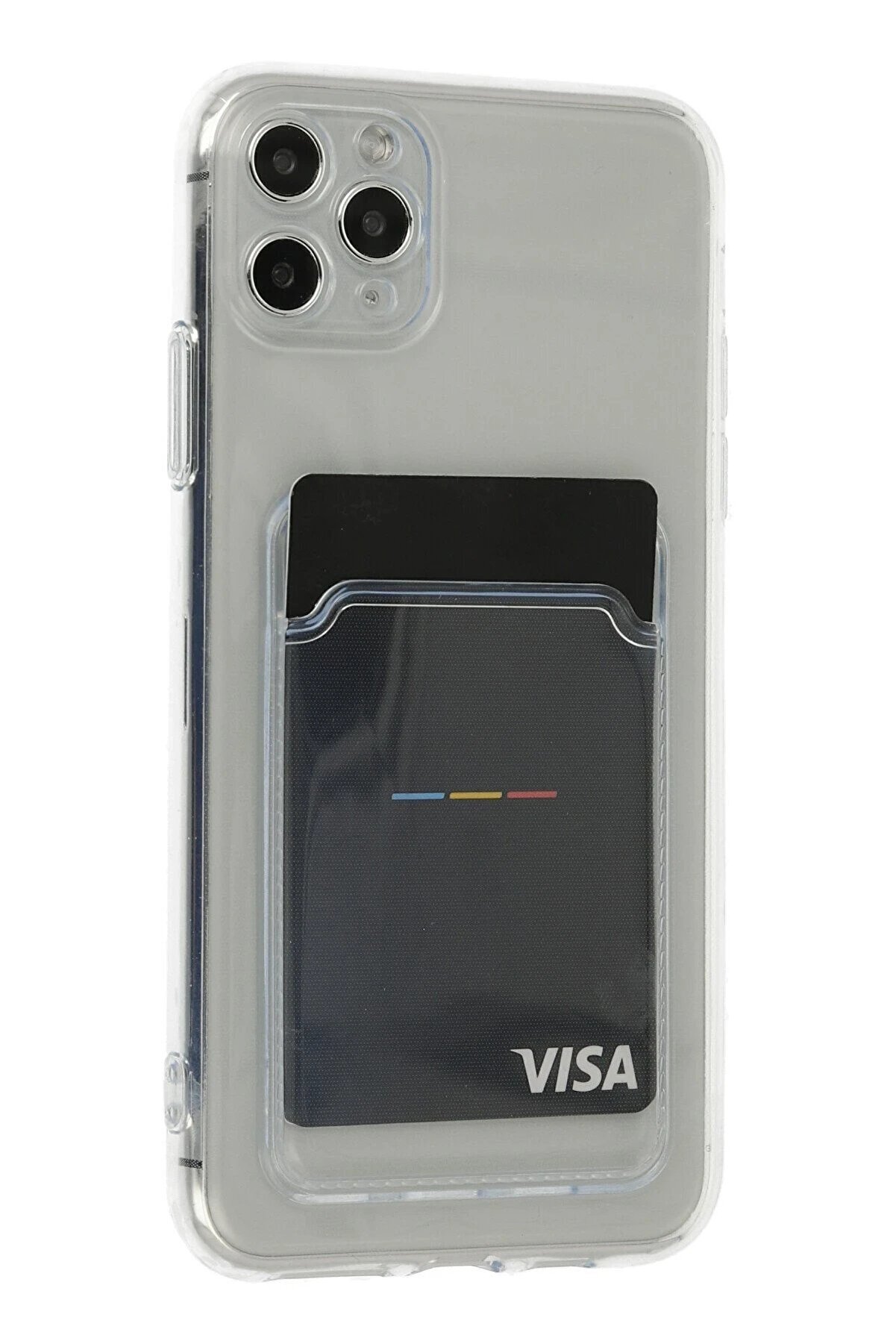 CepteToptan iPhone 11 Pro Max Kılıf Kart Şeffaf Silikon - Şeffaf - DROPX8752-7304