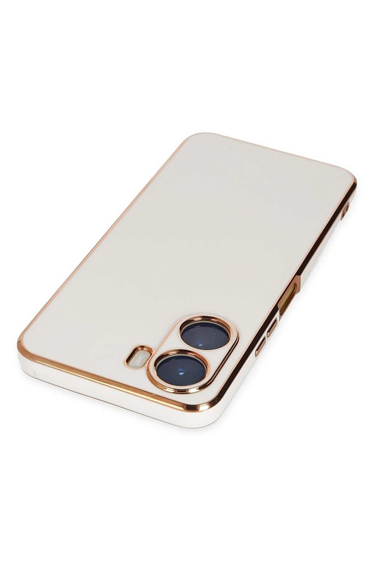 Vi̇vo Y16 Kılıf Volet Si̇li̇kon - Beyaz - Dropx7733-5555