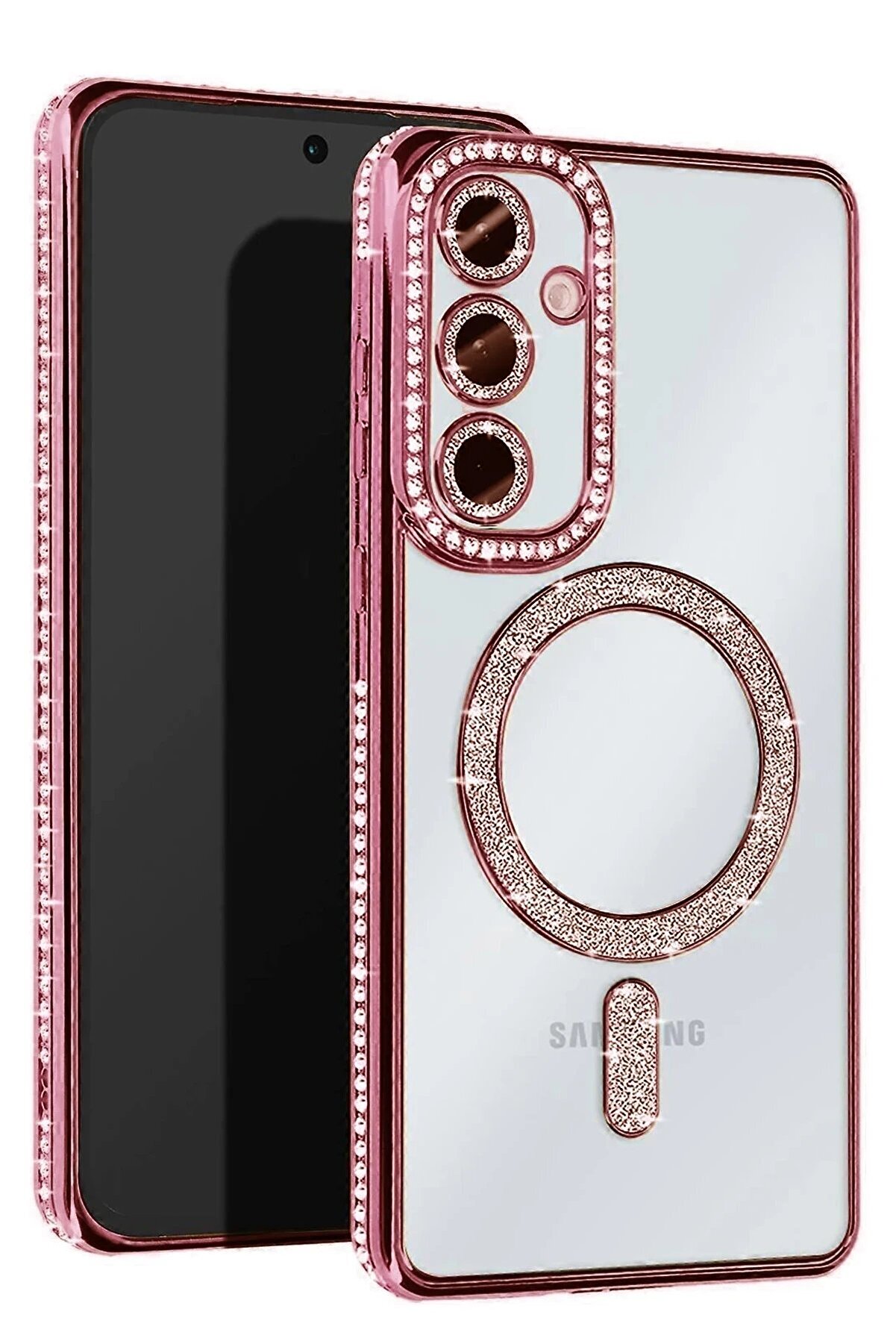 CepteToptan Samsung Galaxy S25 Edge Joke Simli Magneticsafe Kılıf - Pembe - DROPX6000-7582