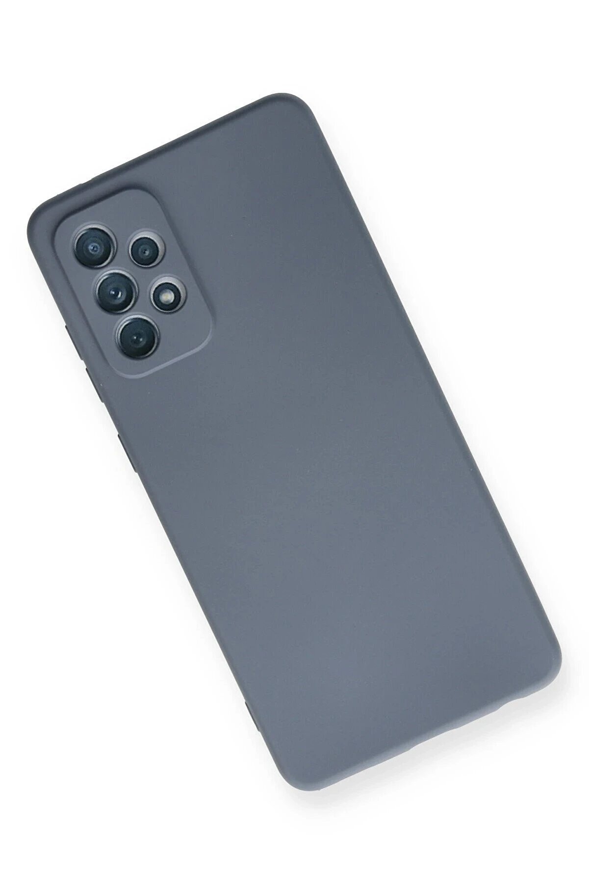 Samsung Galaxy A72 Kılıf Nano İçi̇ Kadi̇fe Si̇li̇kon - Gri̇ - Dropx9615-3829