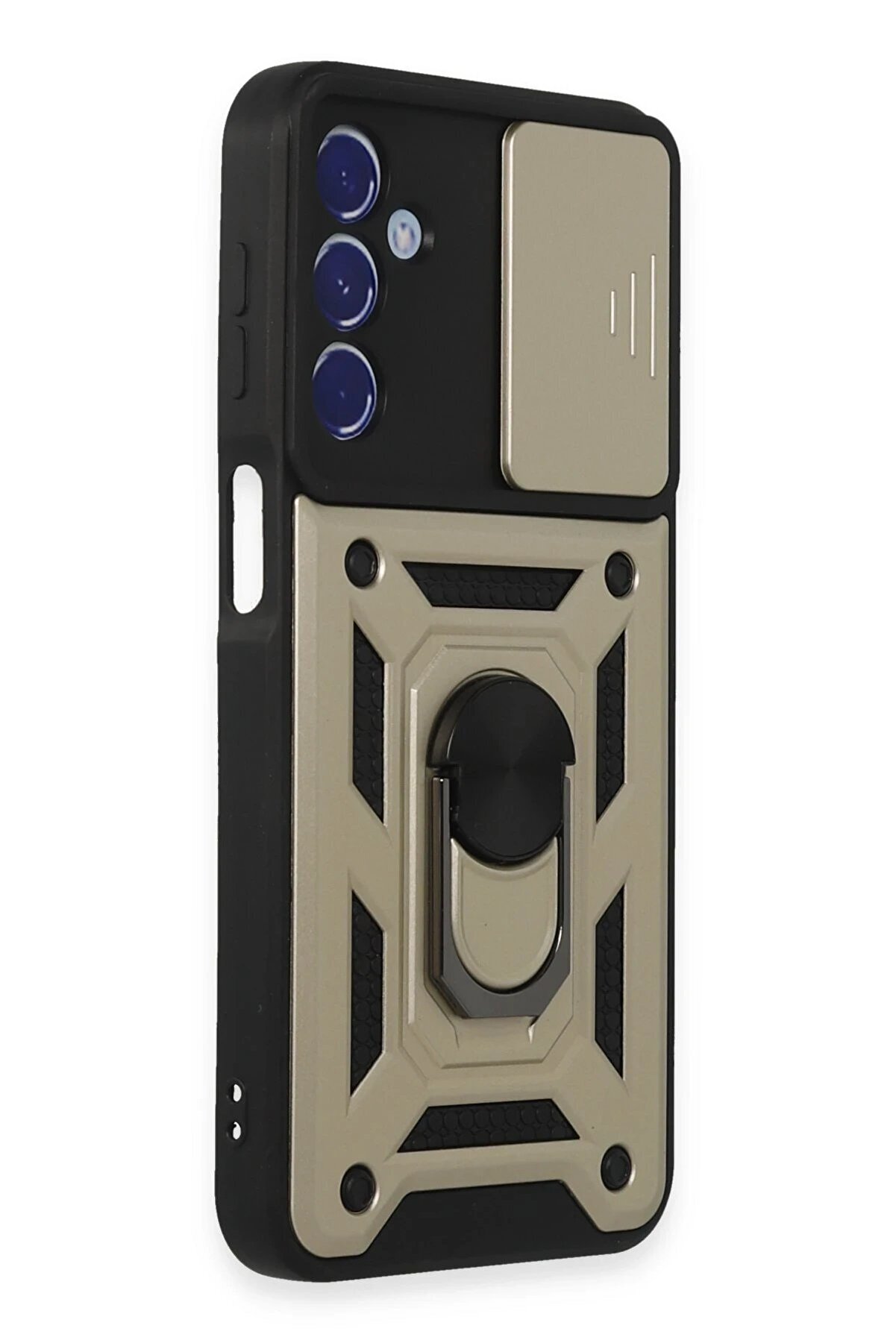 Samsung Galaxy M34 5G Kılıf Pars Lens Yüzüklü Si̇li̇kon - Gold - Dropx8790-2744