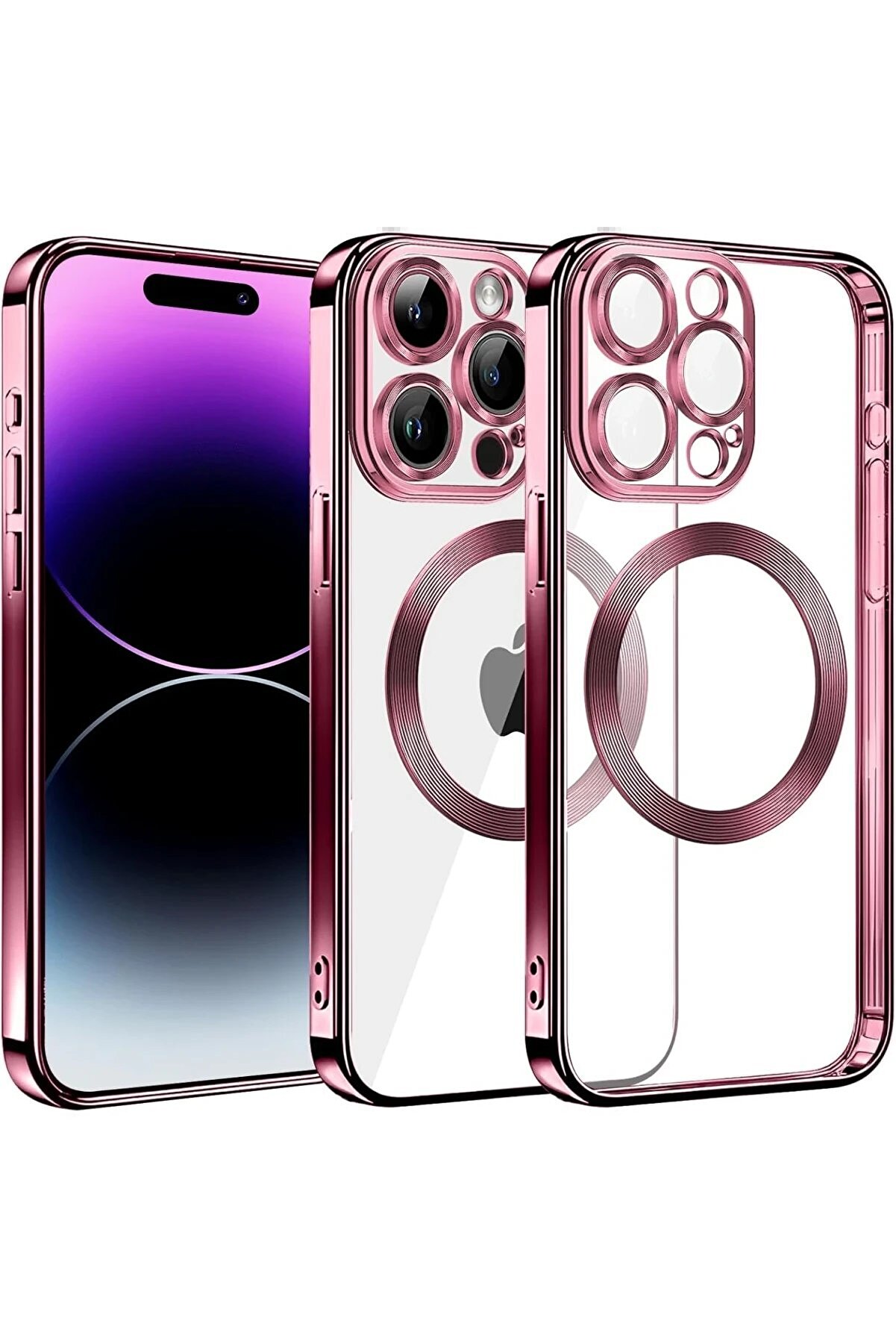 İphone 13 Pro Max Kılıf Slot Si̇li̇kon - Rose Gold - Dropx1834-2116