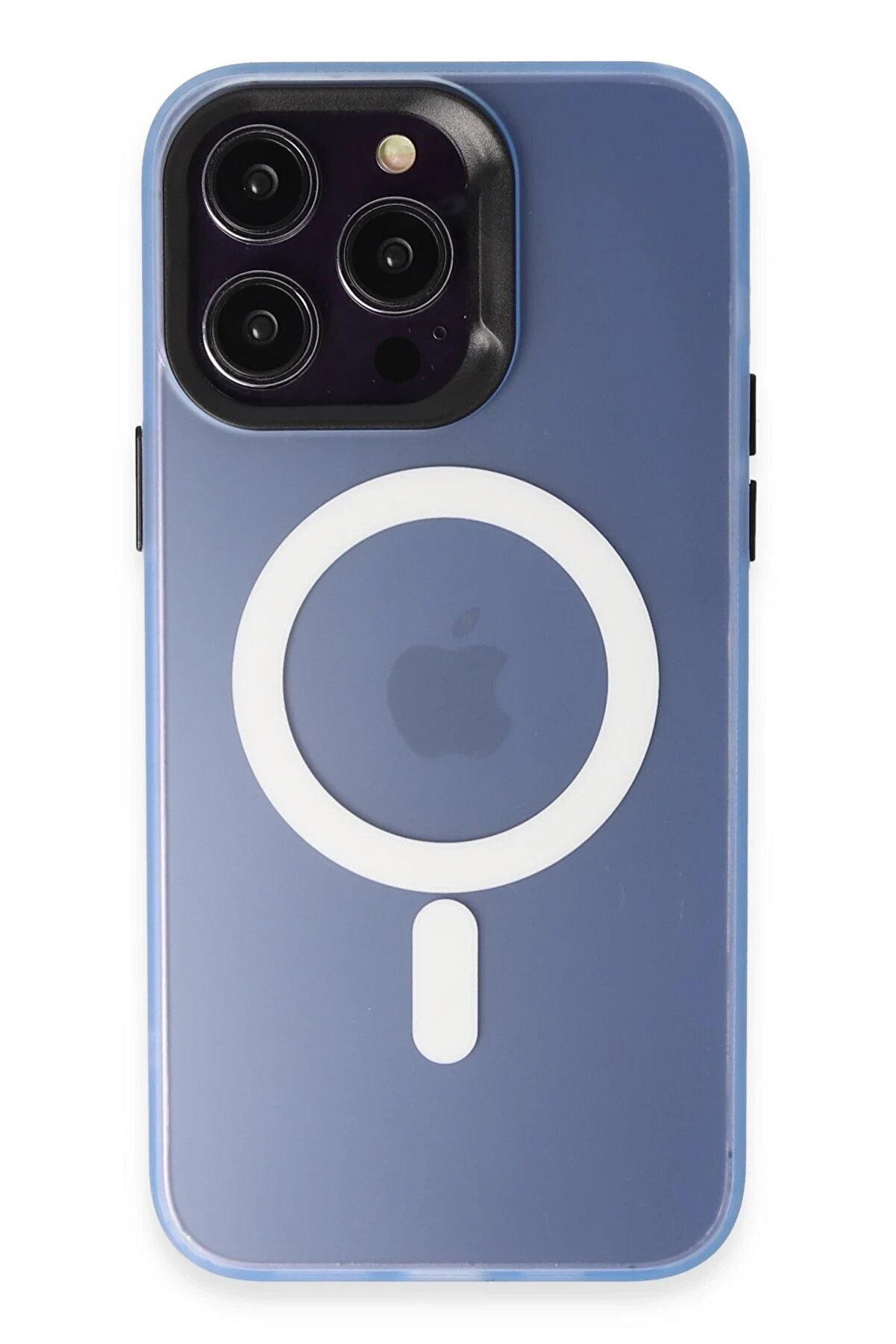 CepteToptan iPhone 15 Pro Max Kılıf Mateks Magsafe Kapak - Sierra Blue - DROPX3440-6712