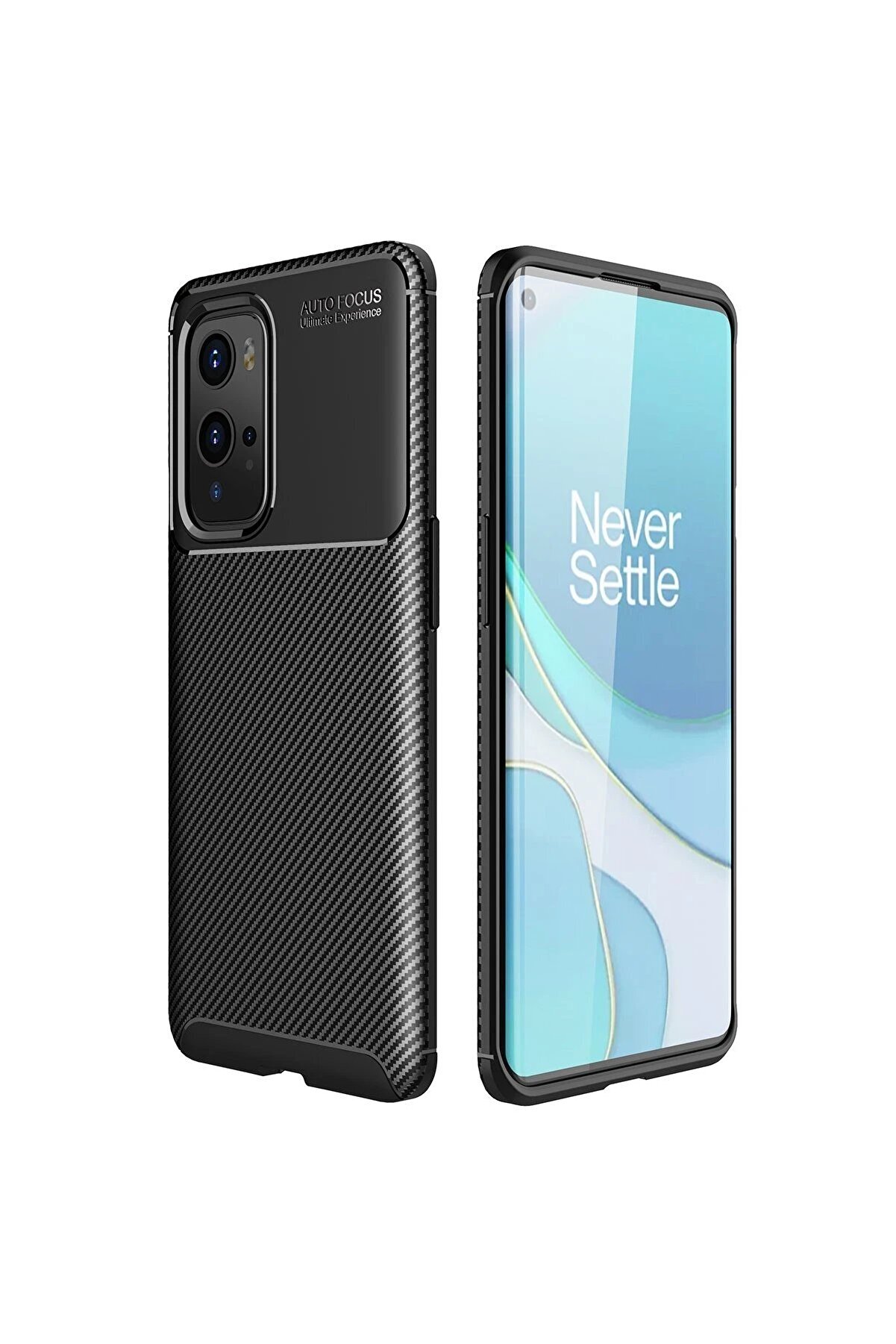 CepteToptan One Plus 9 Pro Kılıf Auto Focus Karbon Kapak - Siyah - DROPX7664-5280