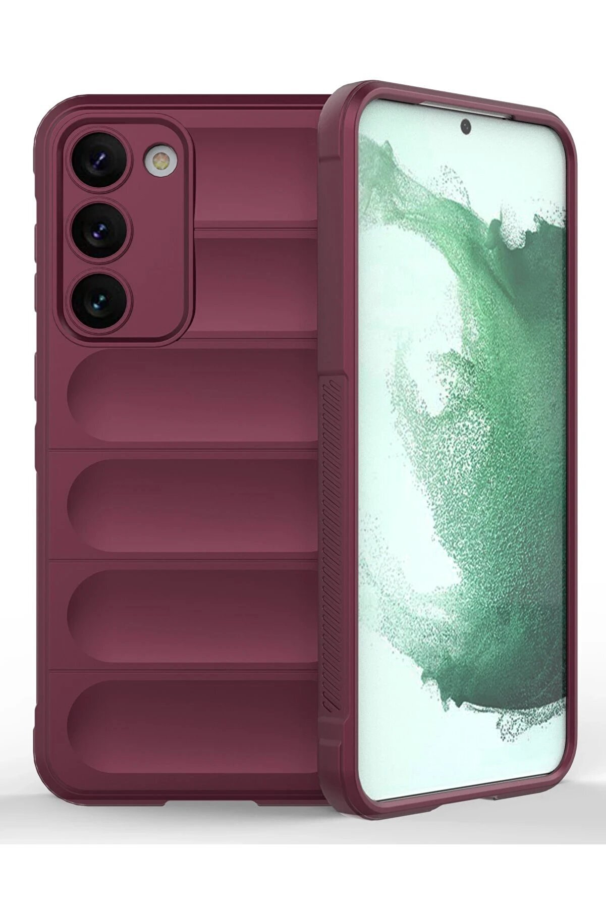 CepteToptan Samsung Galaxy S23 Plus Kılıf Optimum Silikon - Bordo - DROPX8974-7303