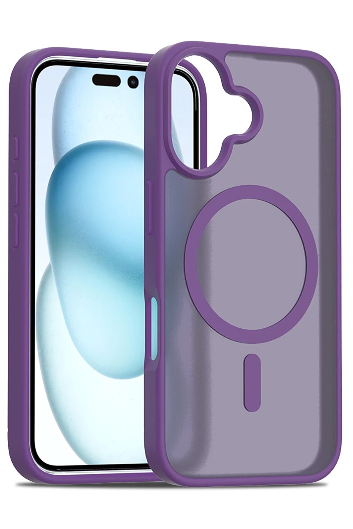 İphone 16 Jota Magsafe Kapak - Deri̇n Mor - Dropx6536-7001