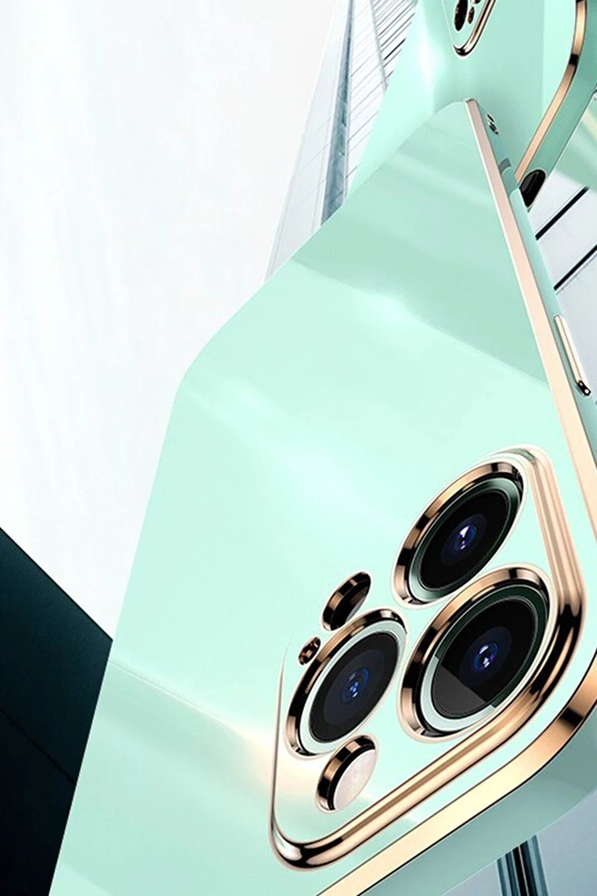 İphone 15 Pro Kılıf Volet Si̇li̇kon - Mavi̇ - Dropx4160-3981