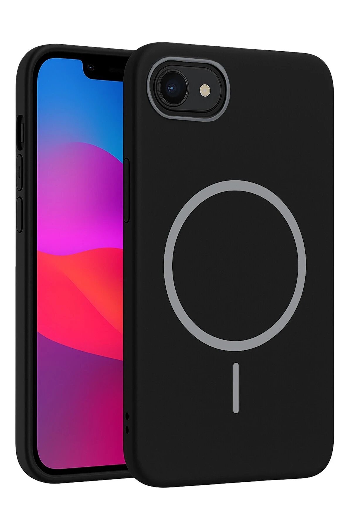 İphone 16E Broş Magsafe Kapak - Si̇yah - Dropx6356-4332