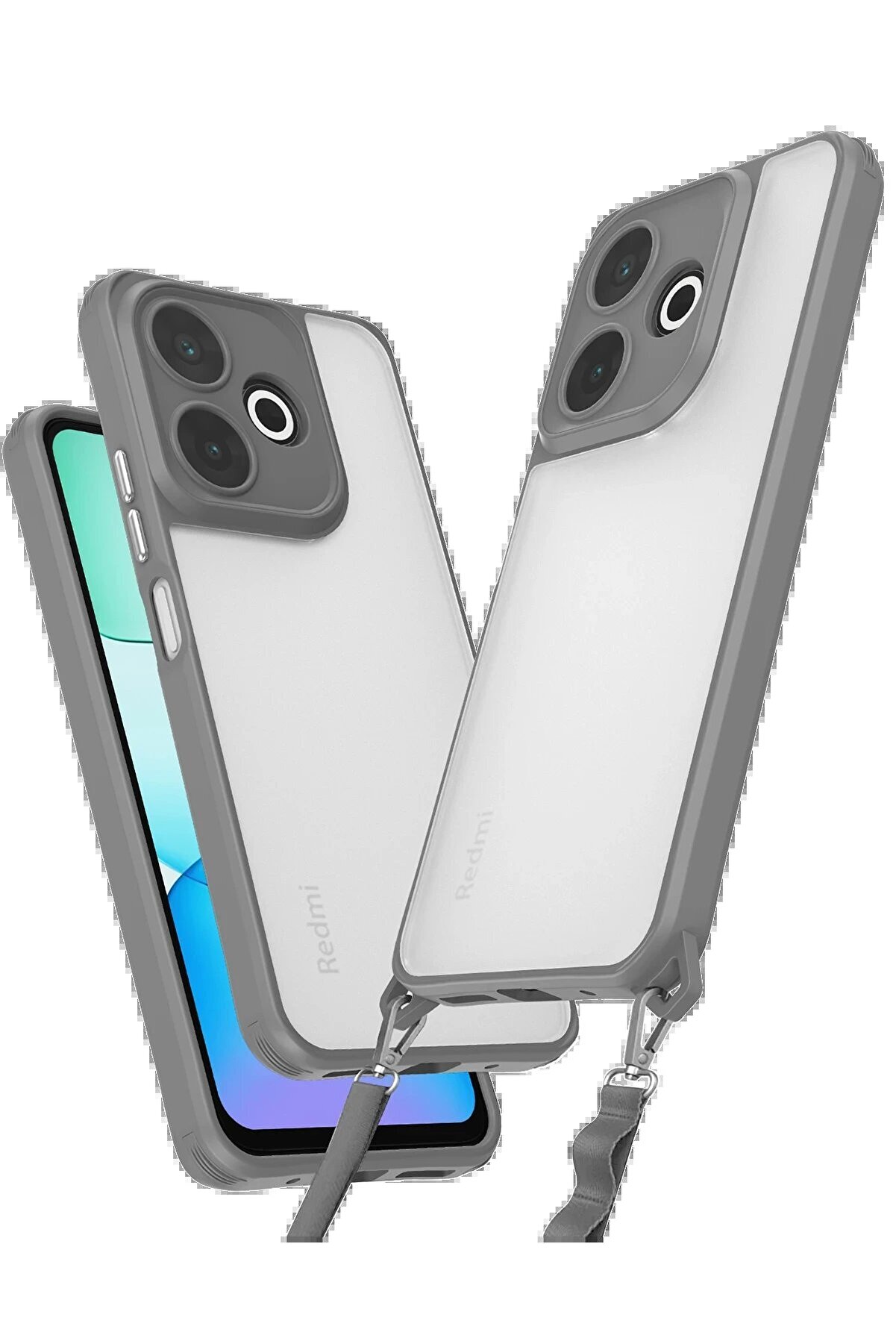 CepteToptan Xiaomi Redmi 13 4G Kılıf Penta Silikon Kılıf - Titan Gri - DROPX9033-9362