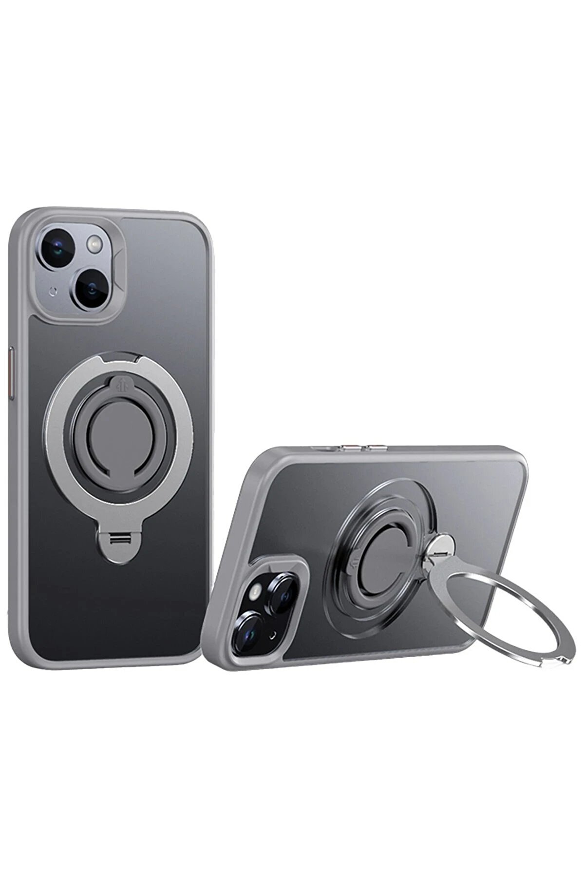 CepteToptan iPhone 15 Avatar 360 Dönen Magsafe Kapak - Titan Gri - BFOUR7657-1583