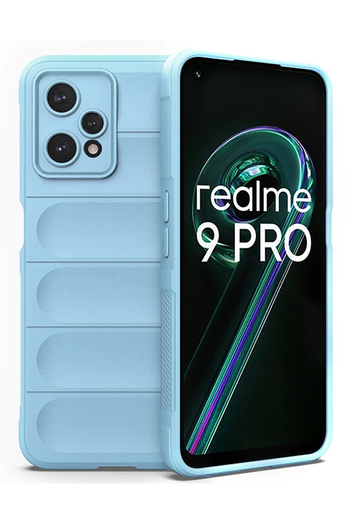 CepteToptan Realme 9 Pro 5G Kılıf Optimum Silikon - Sky Blue - DROPX5178-9877