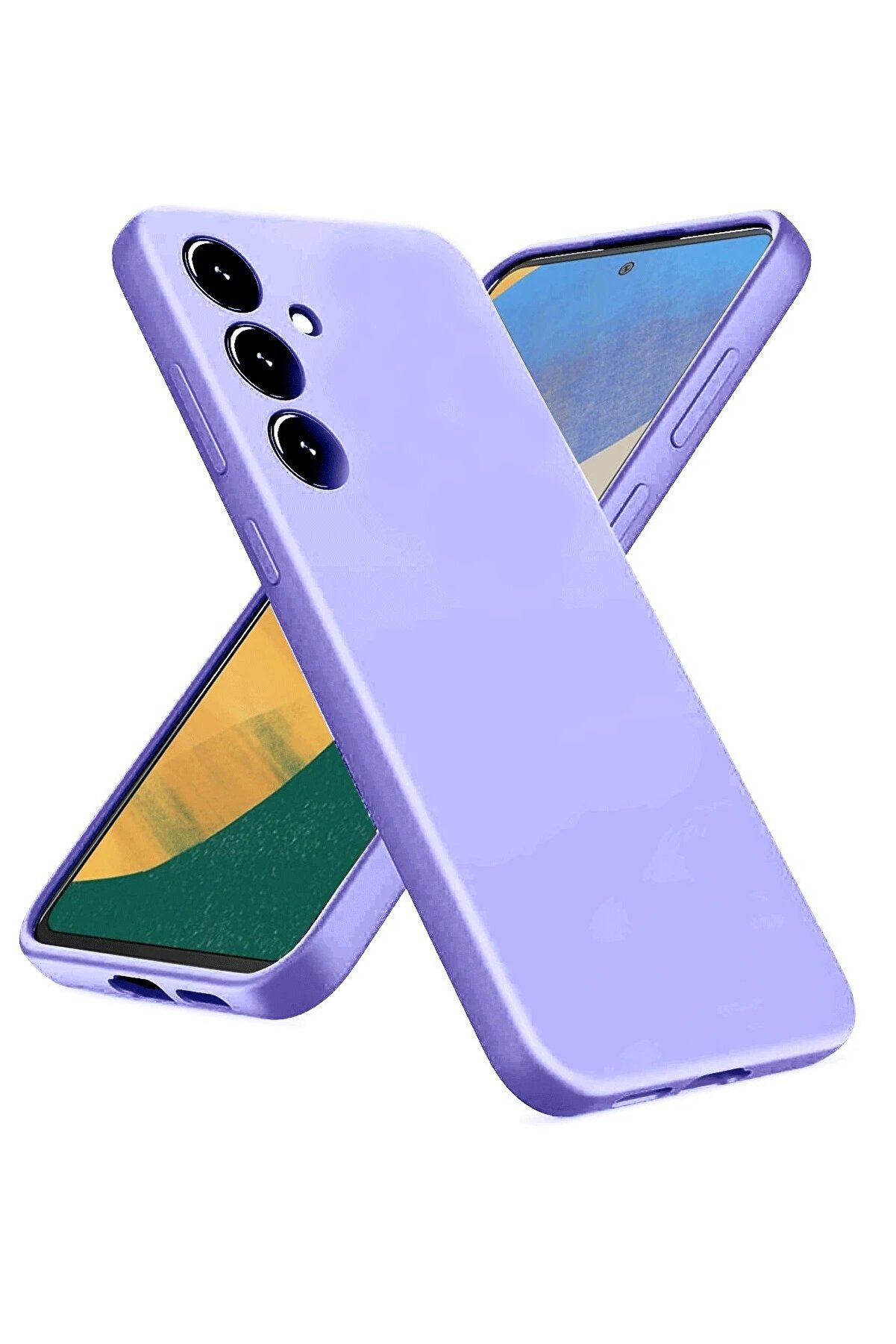 CepteToptan Samsung Galaxy A36 Kılıf Nano i&ccedil;i Kadife Silikon - Lila - DROPX9144-1721