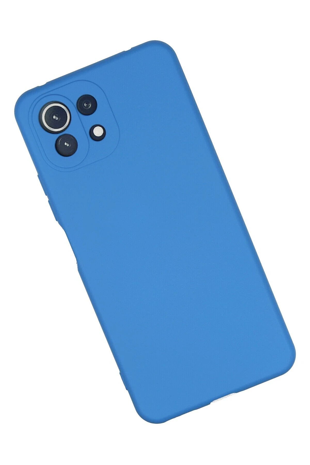 Xi̇aomi̇ Mi̇ 11 Li̇te Kılıf Nano İçi̇ Kadi̇fe Si̇li̇kon - Mavi̇ - Dropx7390-8819