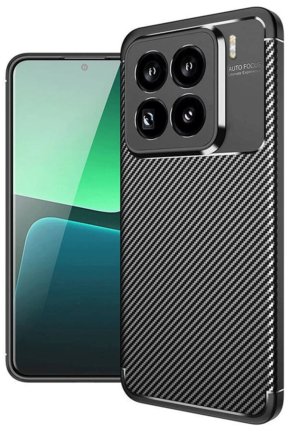CepteToptan Xiaomi Mi 15 Pro Kılıf Auto Focus Karbon Kapak - Siyah - DROPX8371-7723