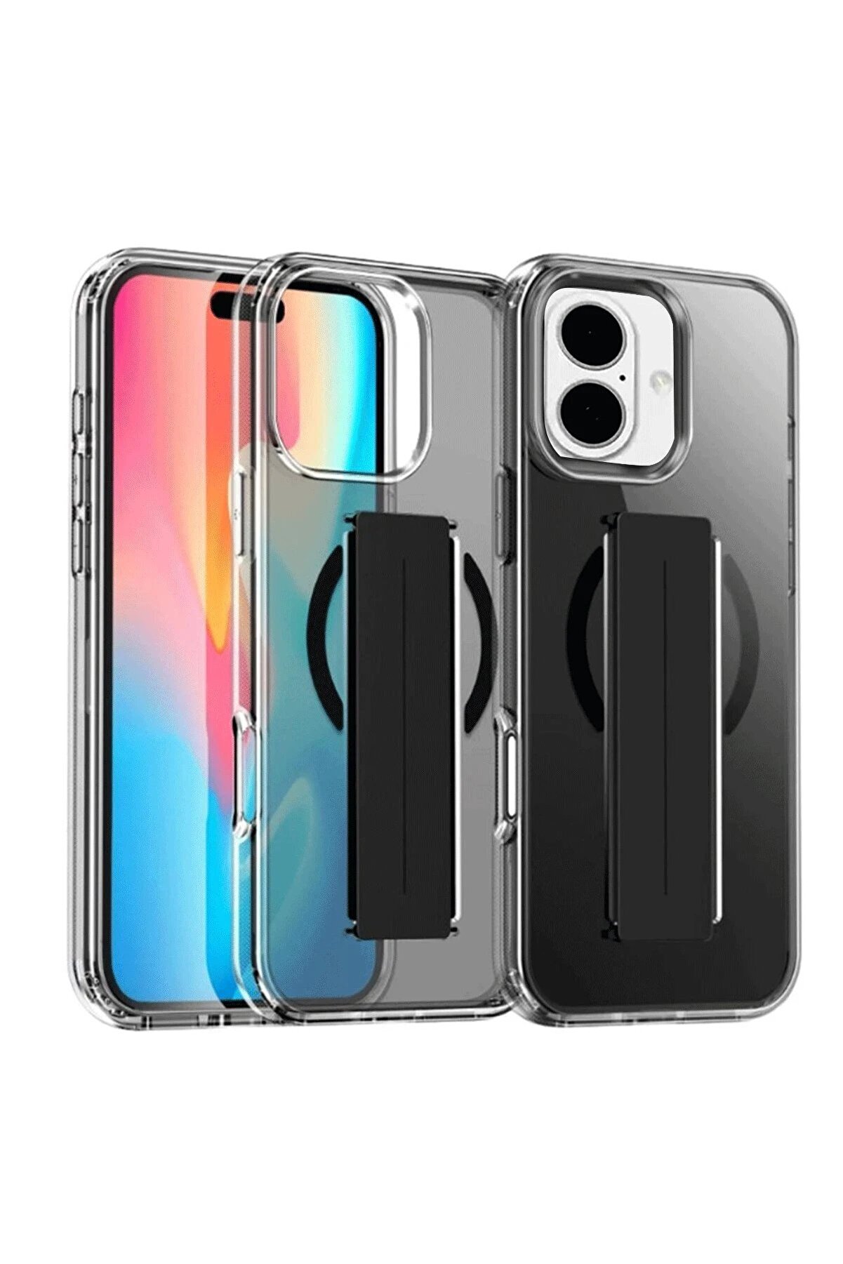 CepteToptan iPhone 16 Kılıf Alfa Magsafe Standlı Kapak - Siyah - DROPX9259-5188