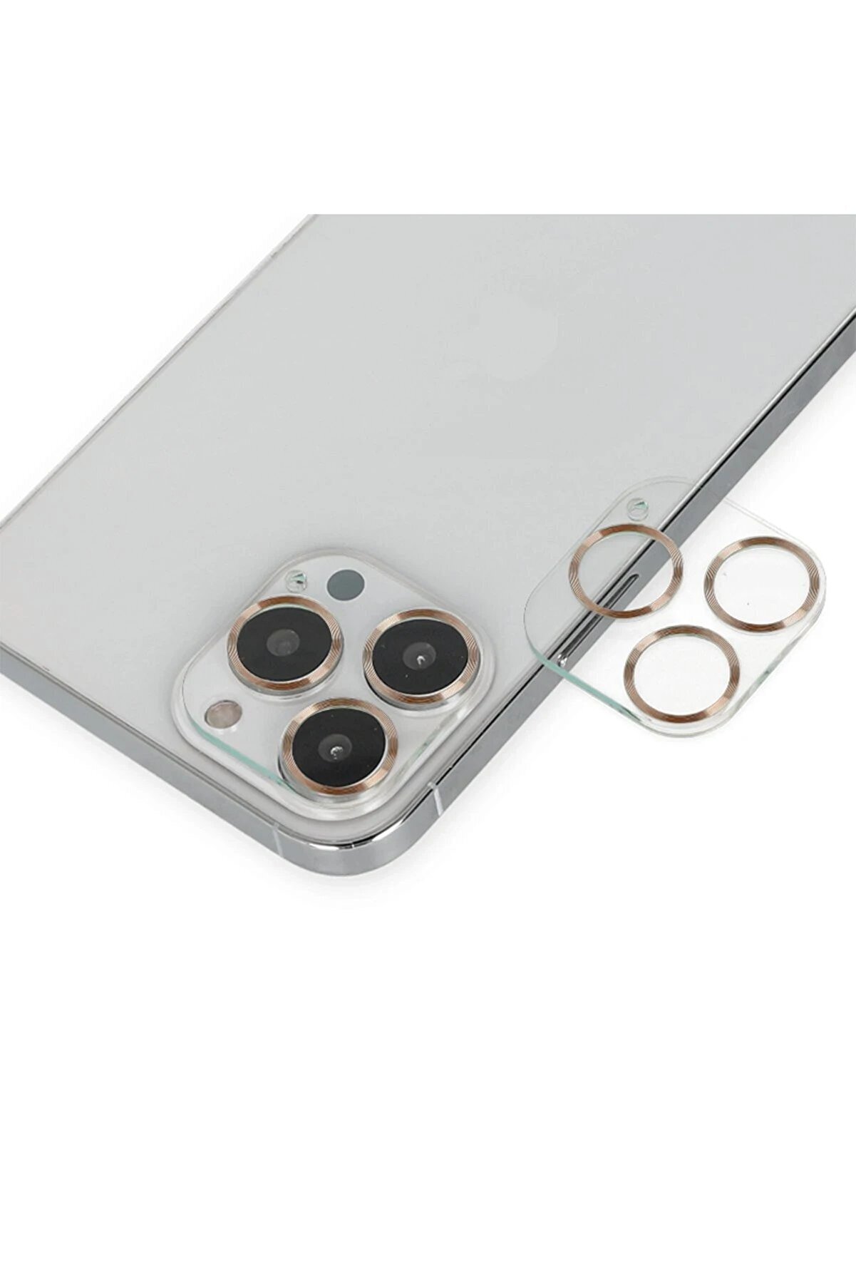 CepteToptan iPhone 14 Pro Max Band Metal Kamera Lens - Gold - DROPX9482-9465