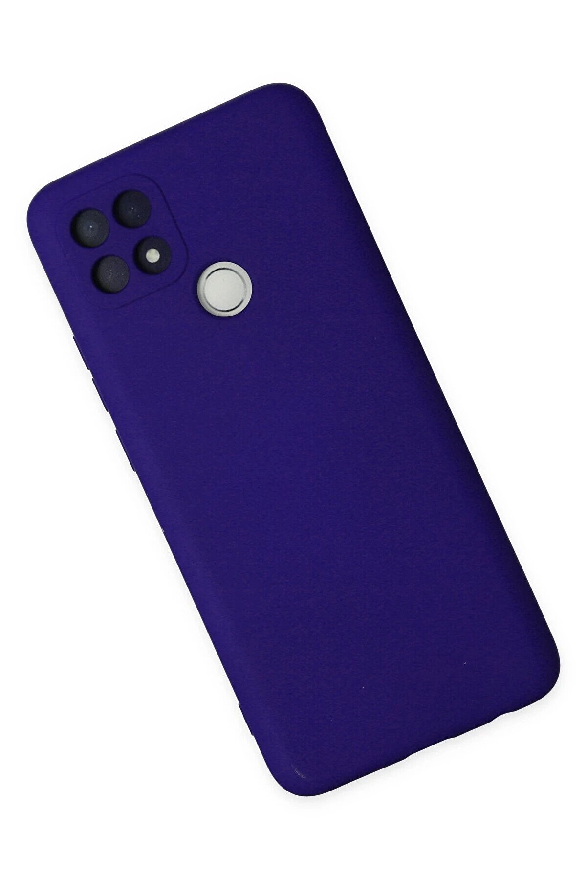 Oppo A15 Kılıf Nano İ&ccedil;i̇ Kadi̇fe Si̇li̇kon - Mor - Dropx9356-6091