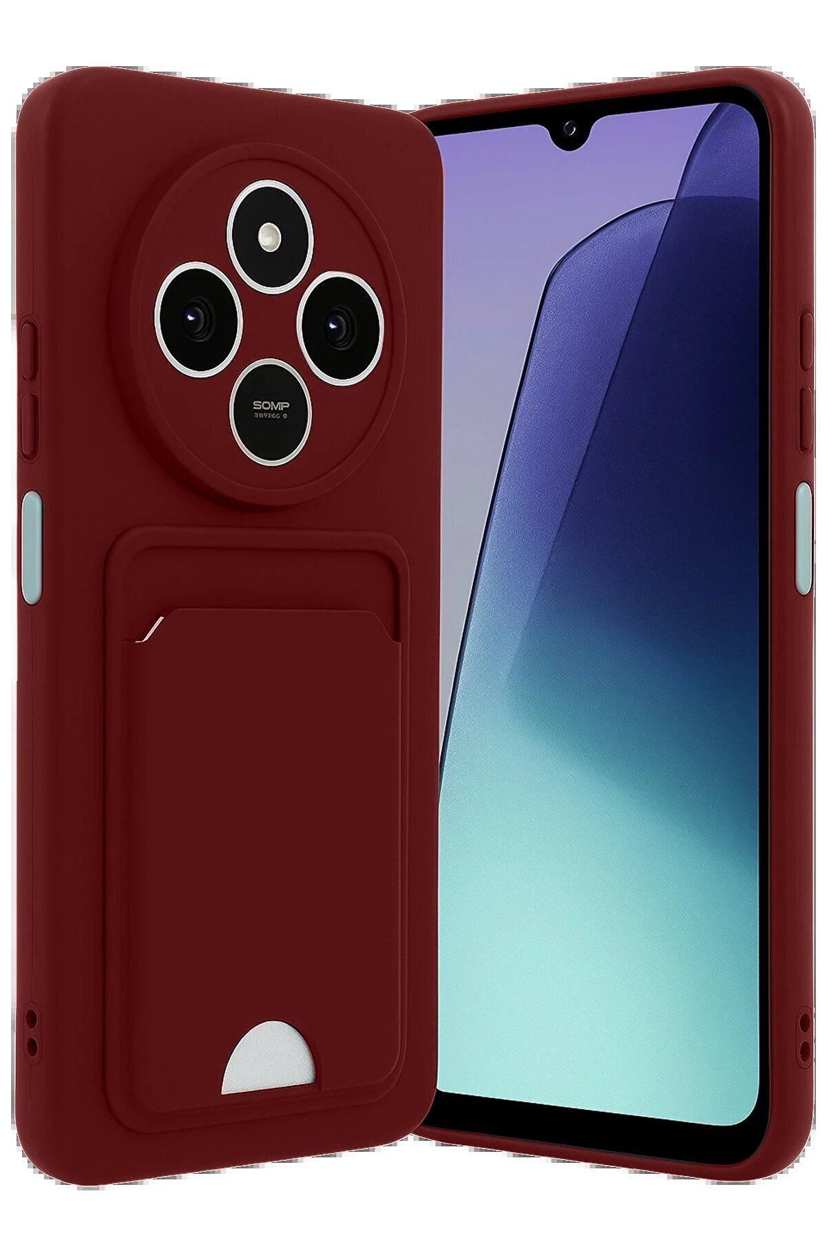 CepteToptan Xiaomi Redmi 14C Kelvin Kartvizitli Silikon - Bordo - DROPX9465-9650