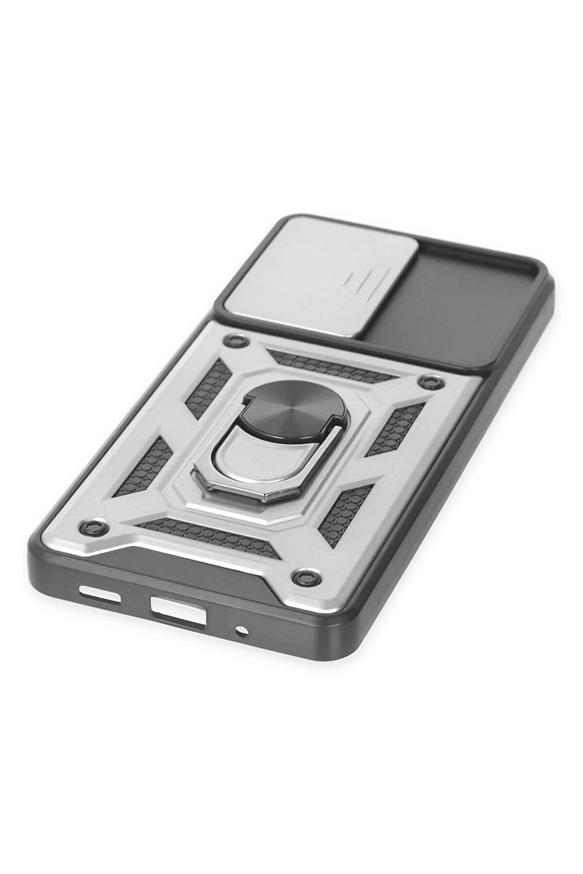 Samsung Galaxy S20 Fe Kılıf Pars Lens Yüzüklü Si̇li̇kon - Gümüş - Dropx4494-5867