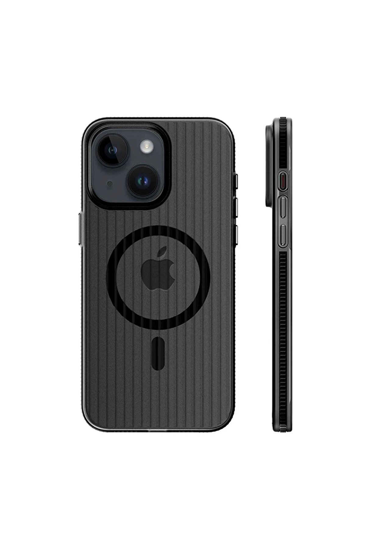 CepteToptan iPhone 15 Line Magsafe Kapak - Siyah - DROPX1327-8502