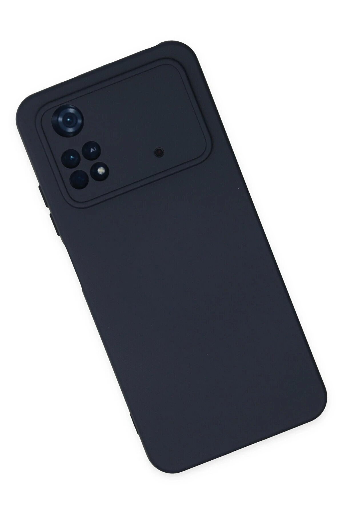 Xi̇aomi̇ Poco M4 Pro 4G Kılıf Nano İçi̇ Kadi̇fe Si̇li̇kon - Laci̇vert - Dropx6550-7185