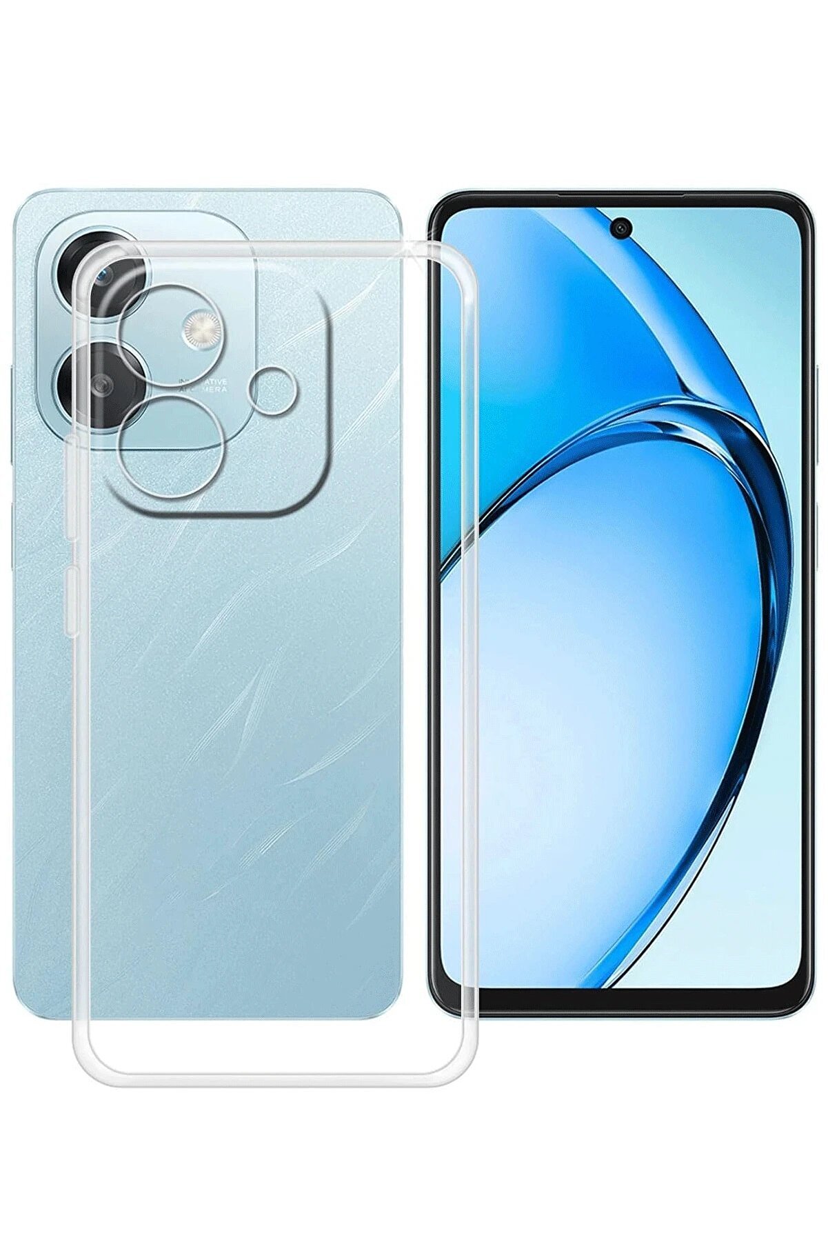 CepteToptan Oppo A3 Kılıf L&uuml;x Şeffaf Silikon - DROPX6613-4637