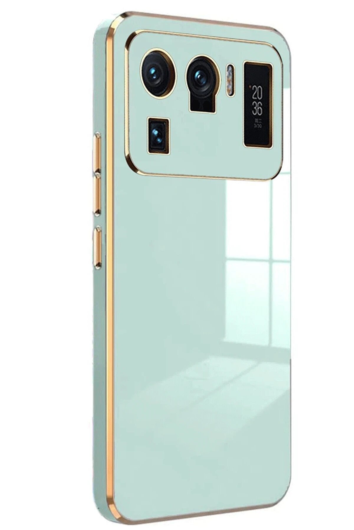 Xi̇aomi̇ Mi̇ 11 Ultra Kılıf Volet Si̇li̇kon - Açık Yeşi̇l - Dropx4104-9720