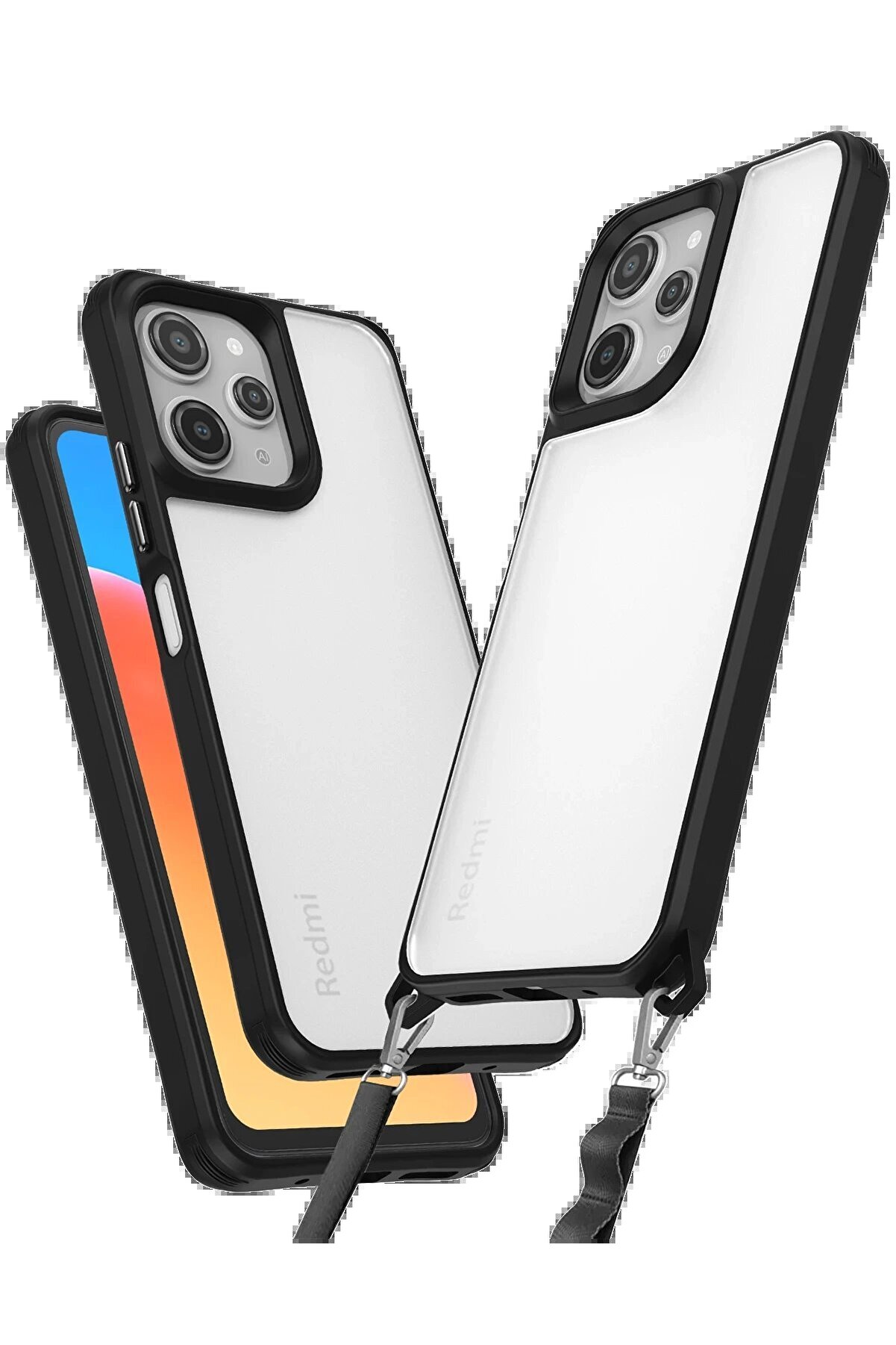 CepteToptan Xiaomi Redmi 12 Kılıf Penta Silikon Kılıf - Siyah - DROPX9777-2173