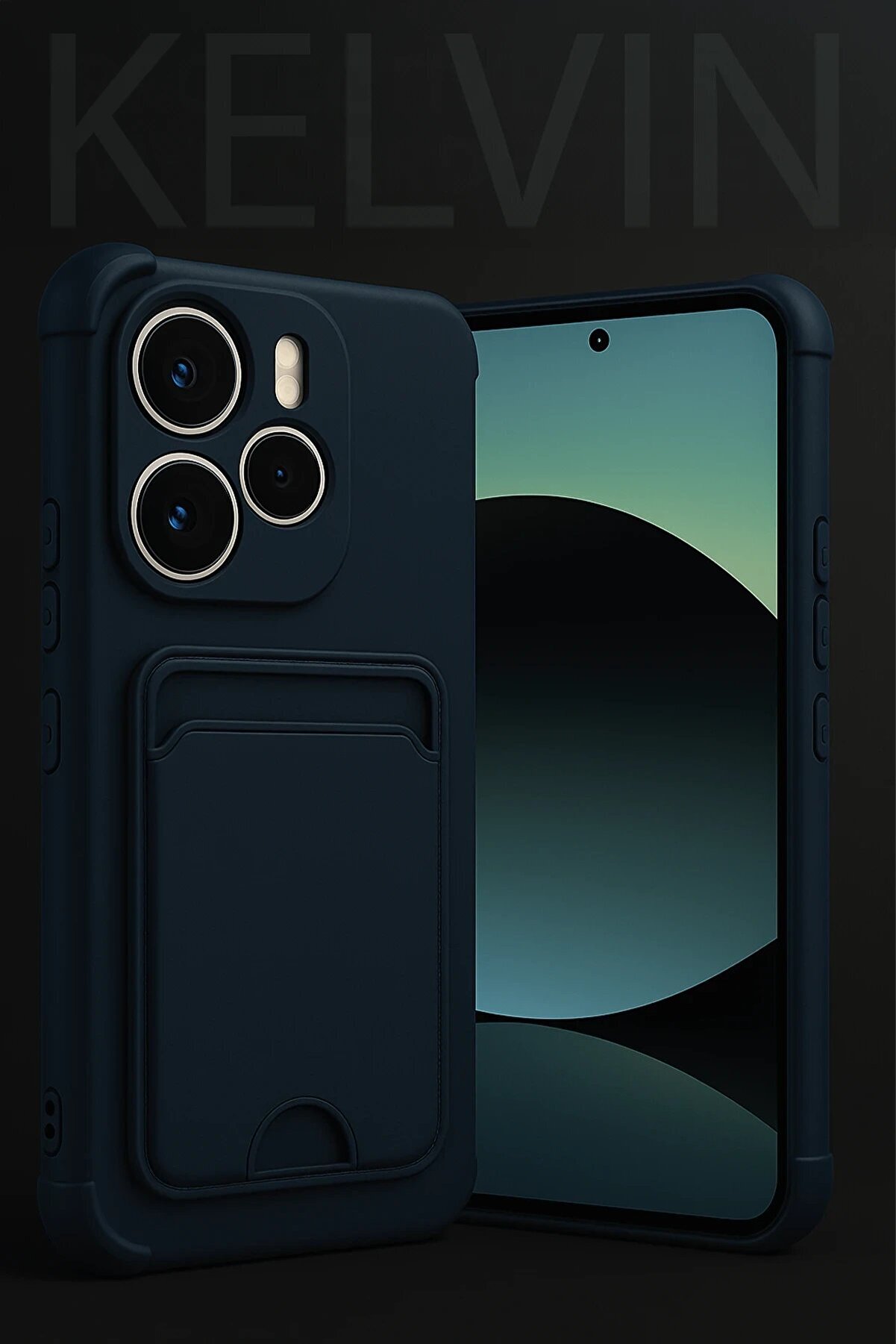 Xi̇aomi̇ Redmi̇ Note 14 4G Kelvi̇n Kartvi̇zi̇tli̇ Si̇li̇kon - Laci̇vert - Dropx1439-5761