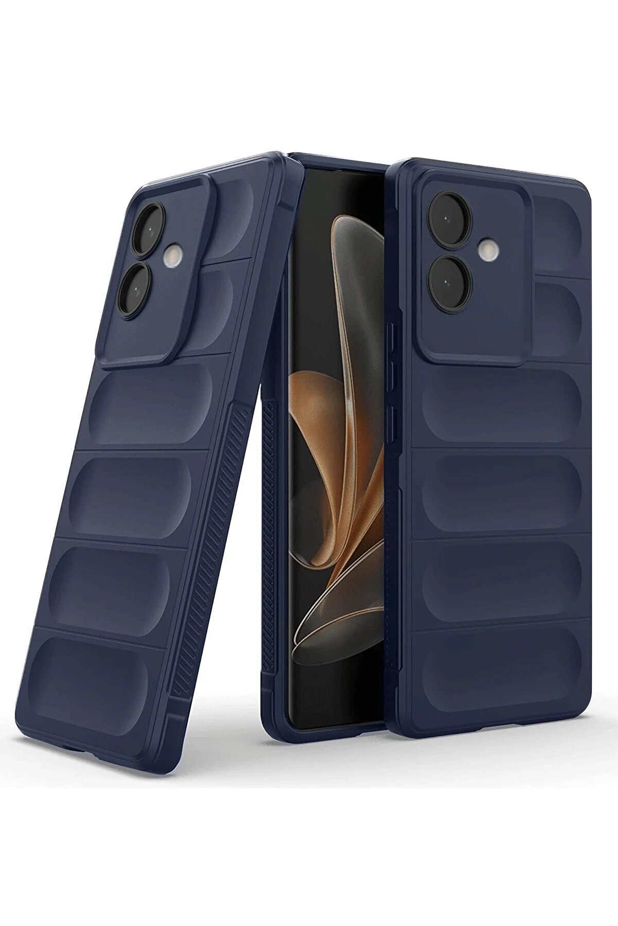 CepteToptan Oppo A3 Kılıf Optimum Silikon - Lacivert - DROPX3252-4980