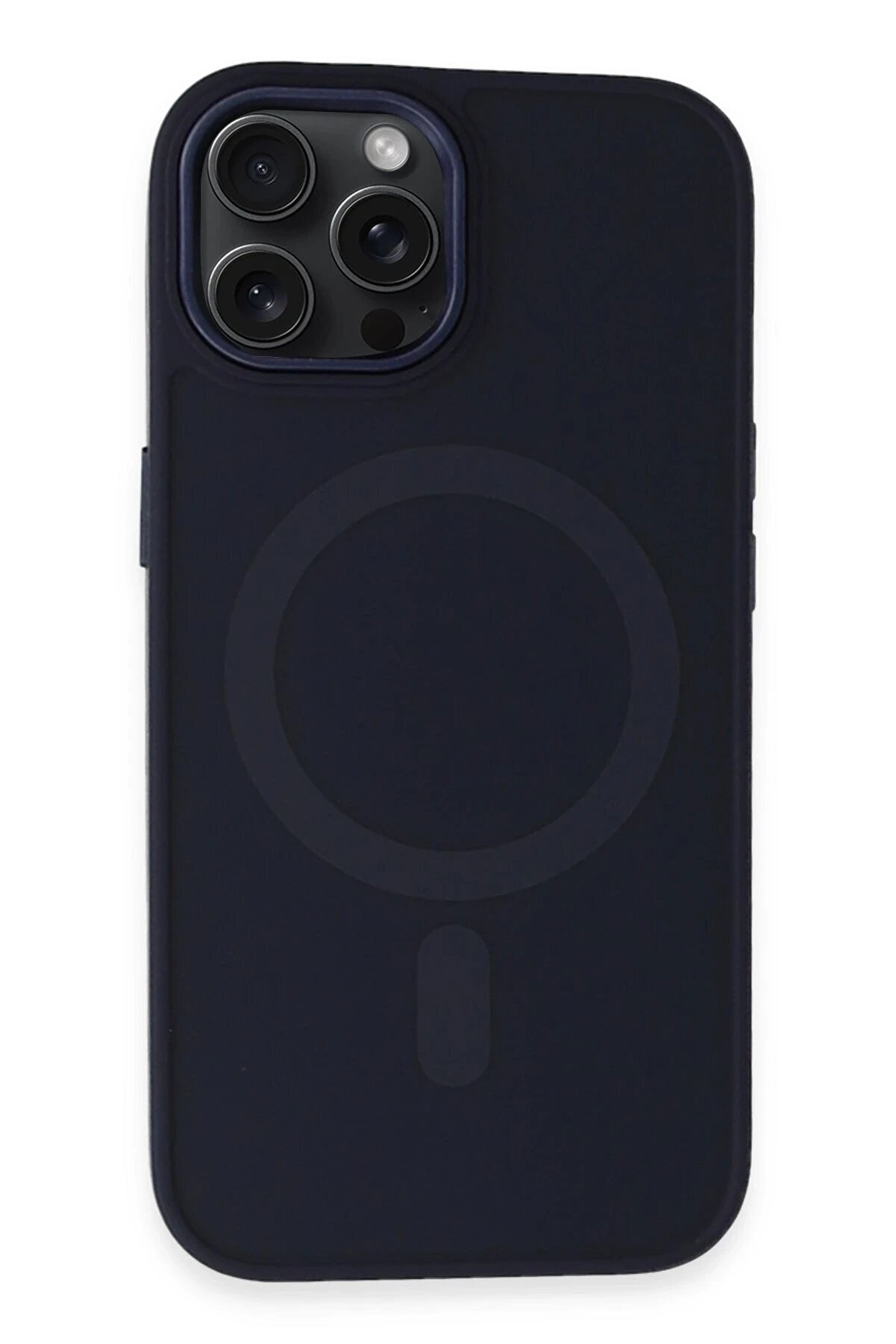 CepteToptan iPhone 14 Pro Max Kılıf Oslo Magsafe Kapak - Lacivert - DROPX7643-7441