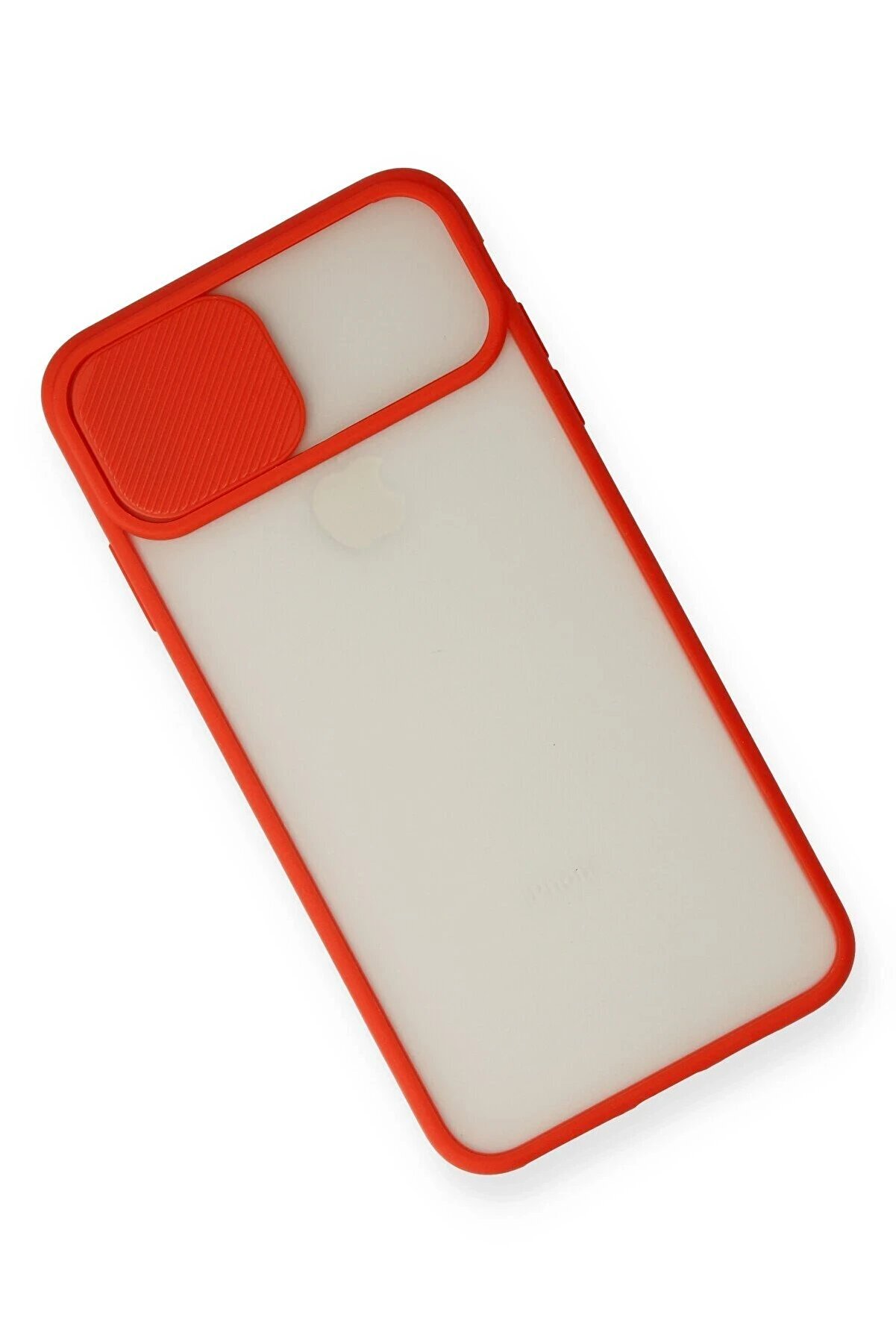 İphone Xs Max Kılıf Palm Buzlu Kamera S&uuml;rg&uuml;l&uuml; Si̇li̇kon - Kırmızı - Dropx6029-9246
