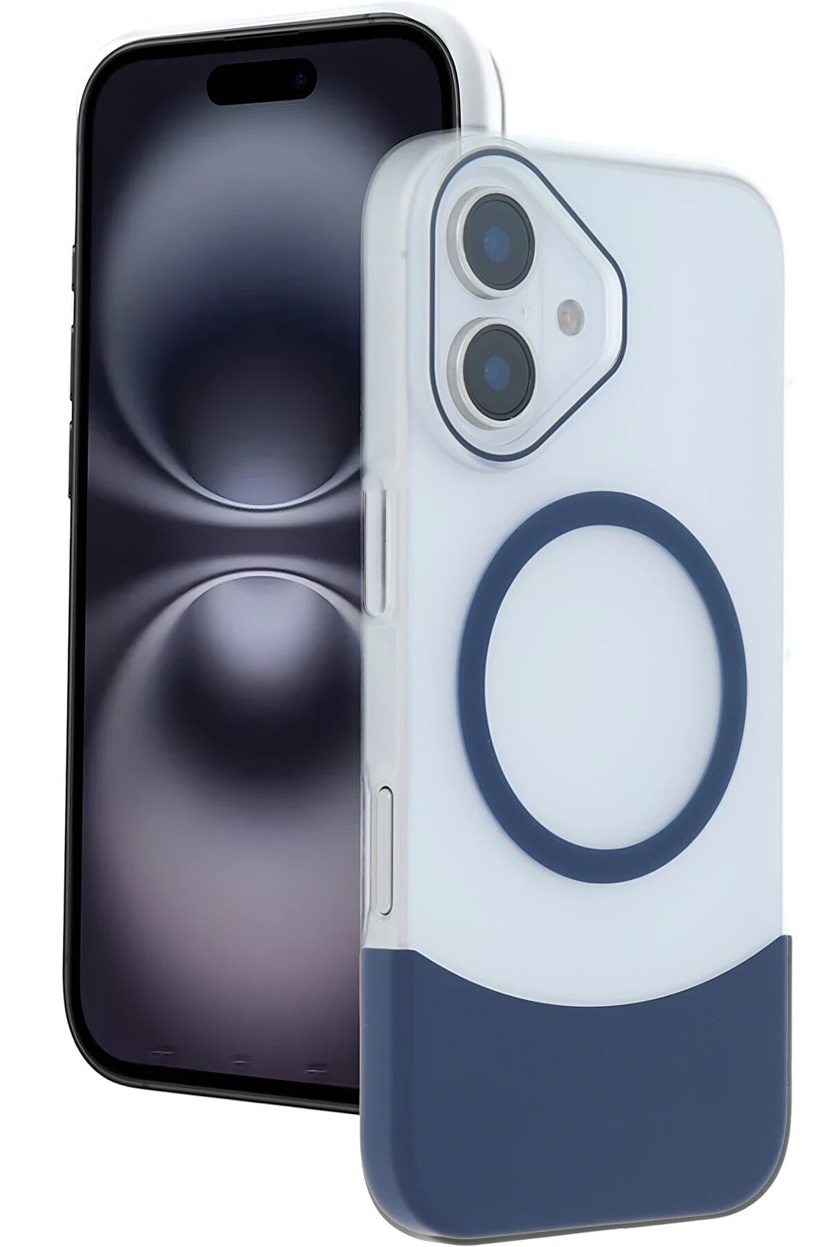 CepteToptan Apple iPhone 16 Velar Magsafe Kapak - Lacivert - DROPX5794-7026