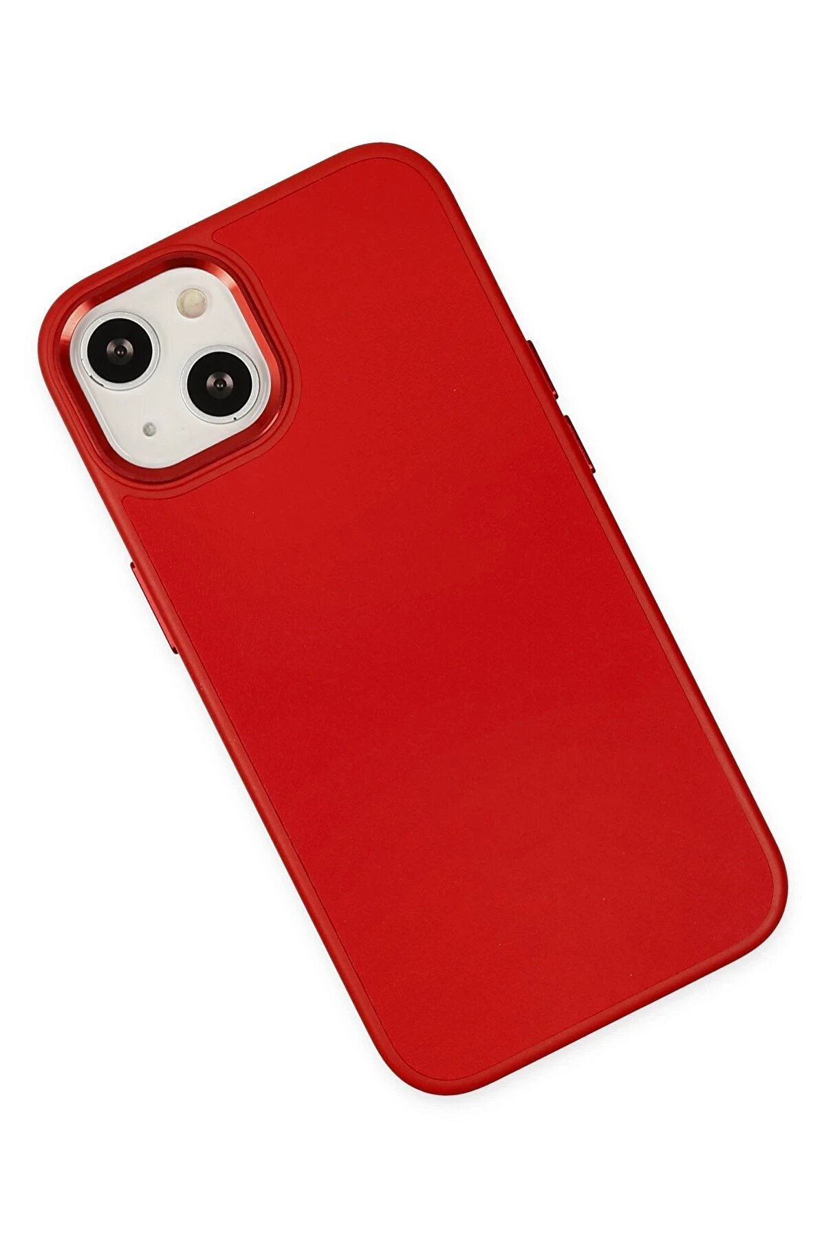 İphone 14 Plus Kılıf Asya Deri̇ Si̇li̇kon - Kırmızı - Dropx3199-1635