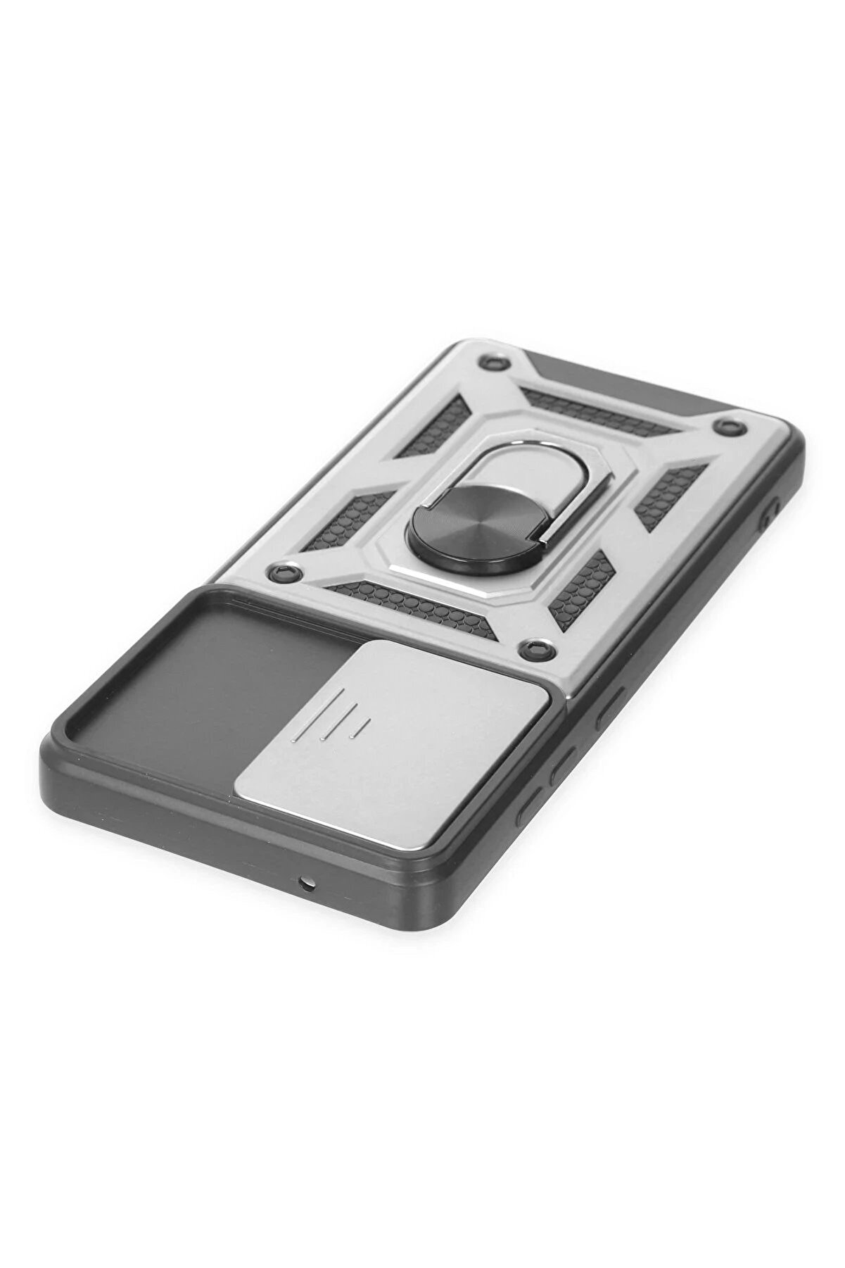 Samsung Galaxy S20 Fe Kılıf Pars Lens Yüzüklü Si̇li̇kon - Gümüş - Dropx4494-5867