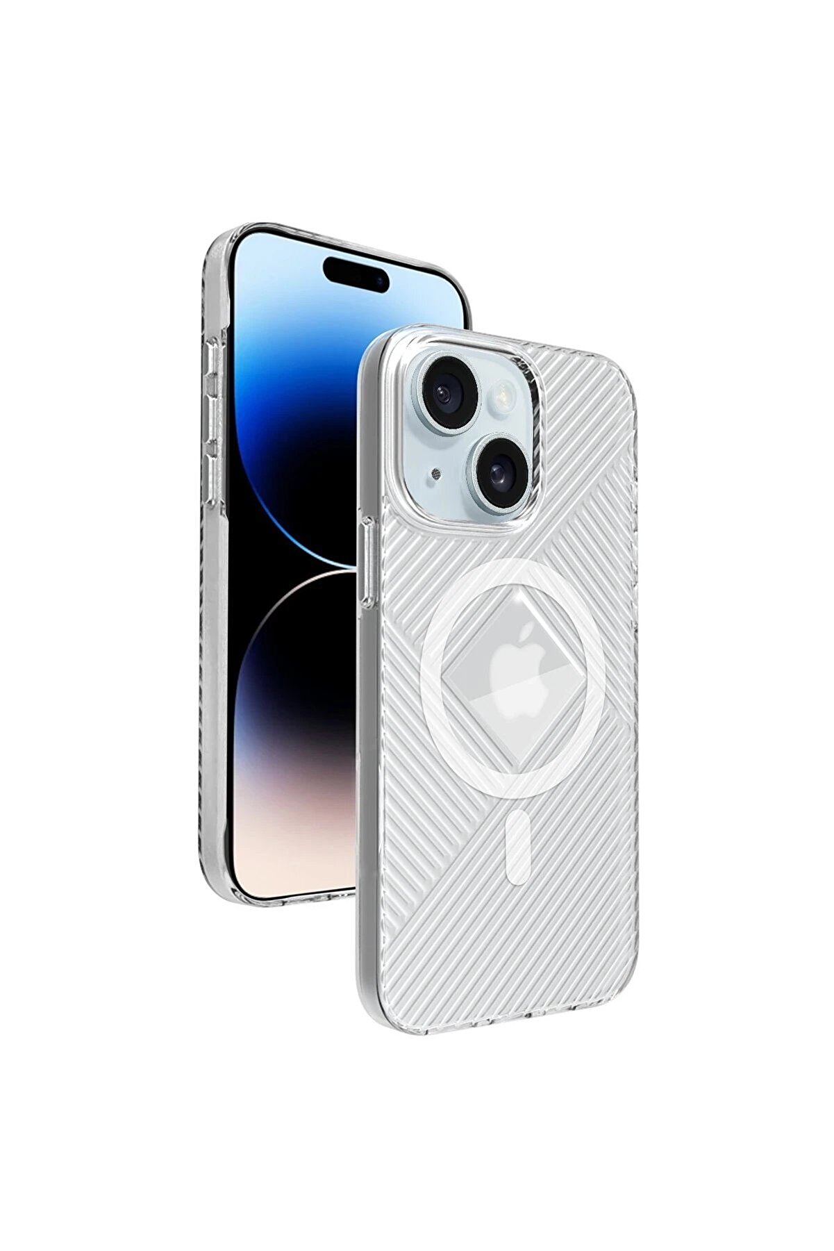 CepteToptan iPhone 15 Stella PC Sert Magsafe Kılıf - Şeffaf - DROPX9064-6485