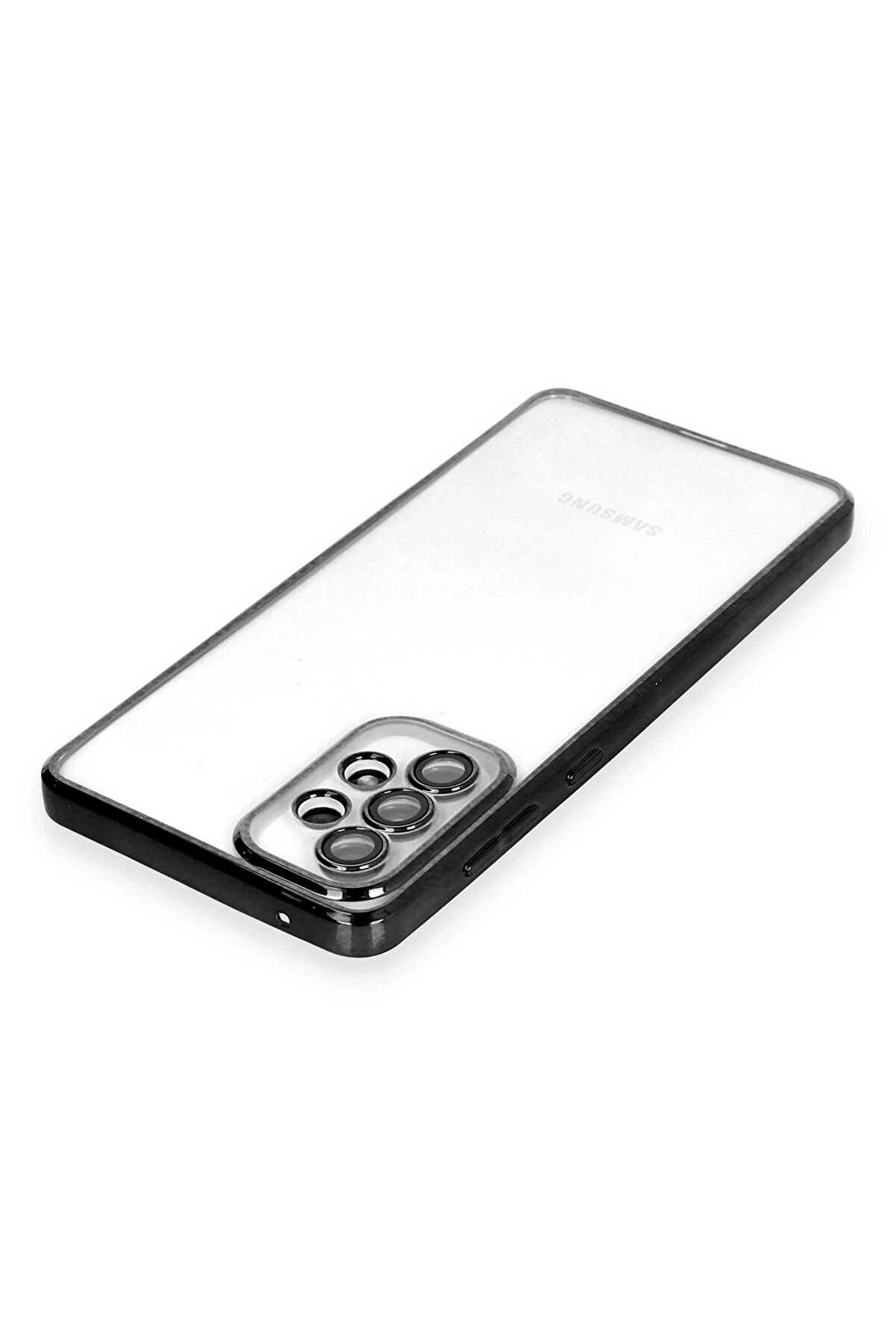 Samsung Galaxy A33 5G Kılıf Lensli̇ Si̇li̇kon - Si̇yah - Dropx8187-3087