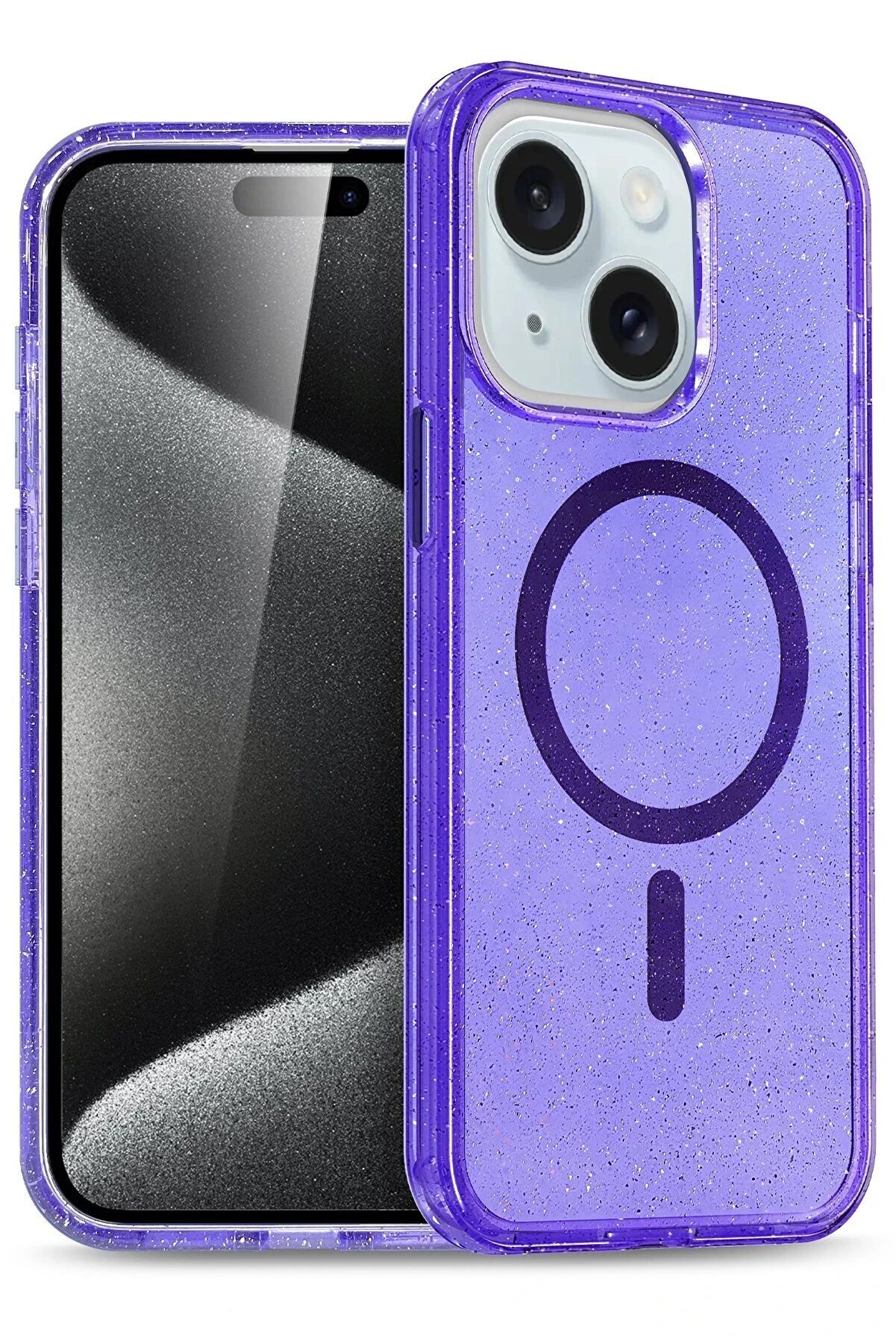 CepteToptan Apple iPhone 14 Star Magsafe Kapak - Mor - DROPX4974-5323