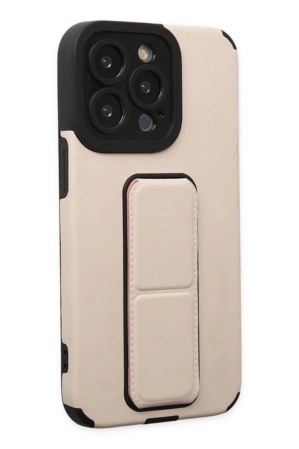 İphone 13 Pro Max Kılıf Mega Standlı Si̇li̇kon - Gold - Dropx6633-5324