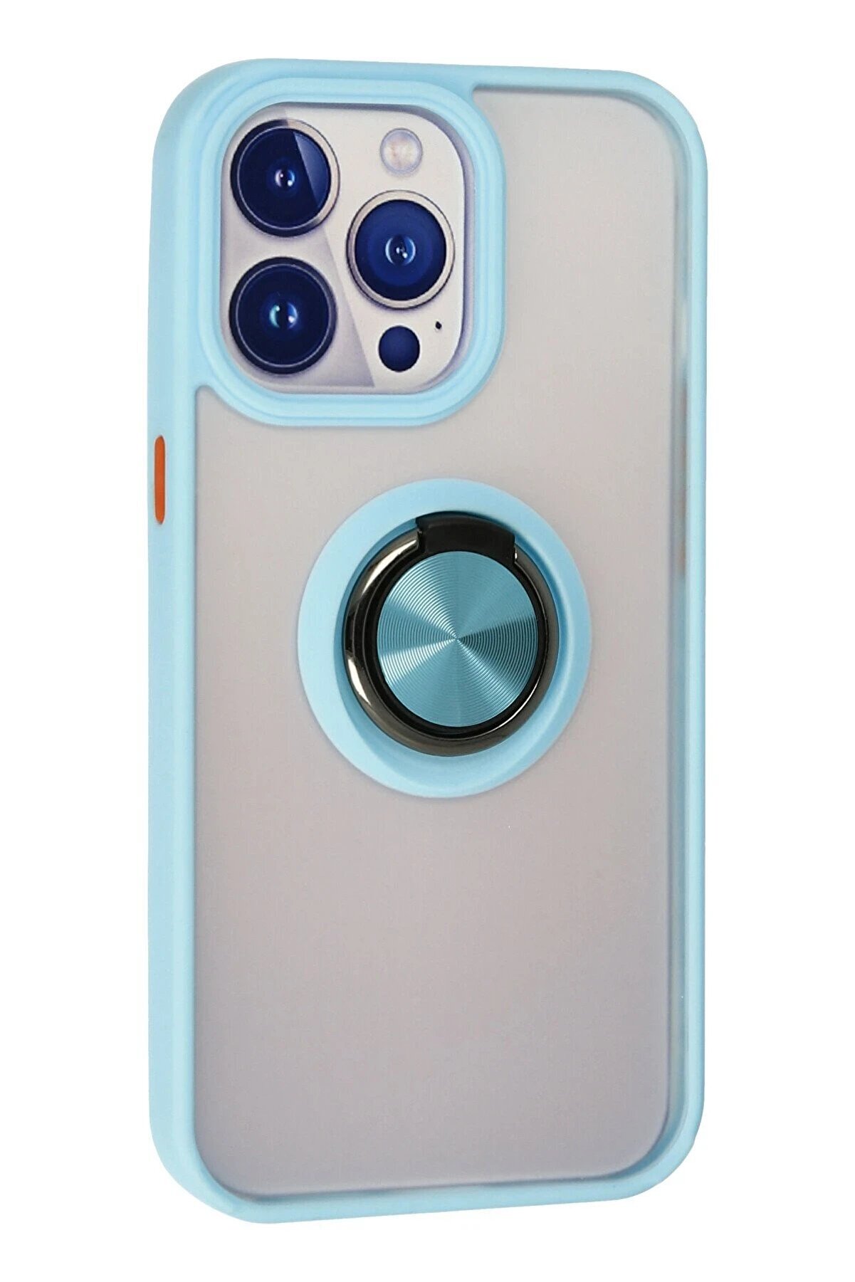 İphone 13 Pro Max Kılıf Montreal Y&uuml;z&uuml;kl&uuml; Si̇li̇kon Kapak - Buz Mavi̇ - Dropx3747-9980