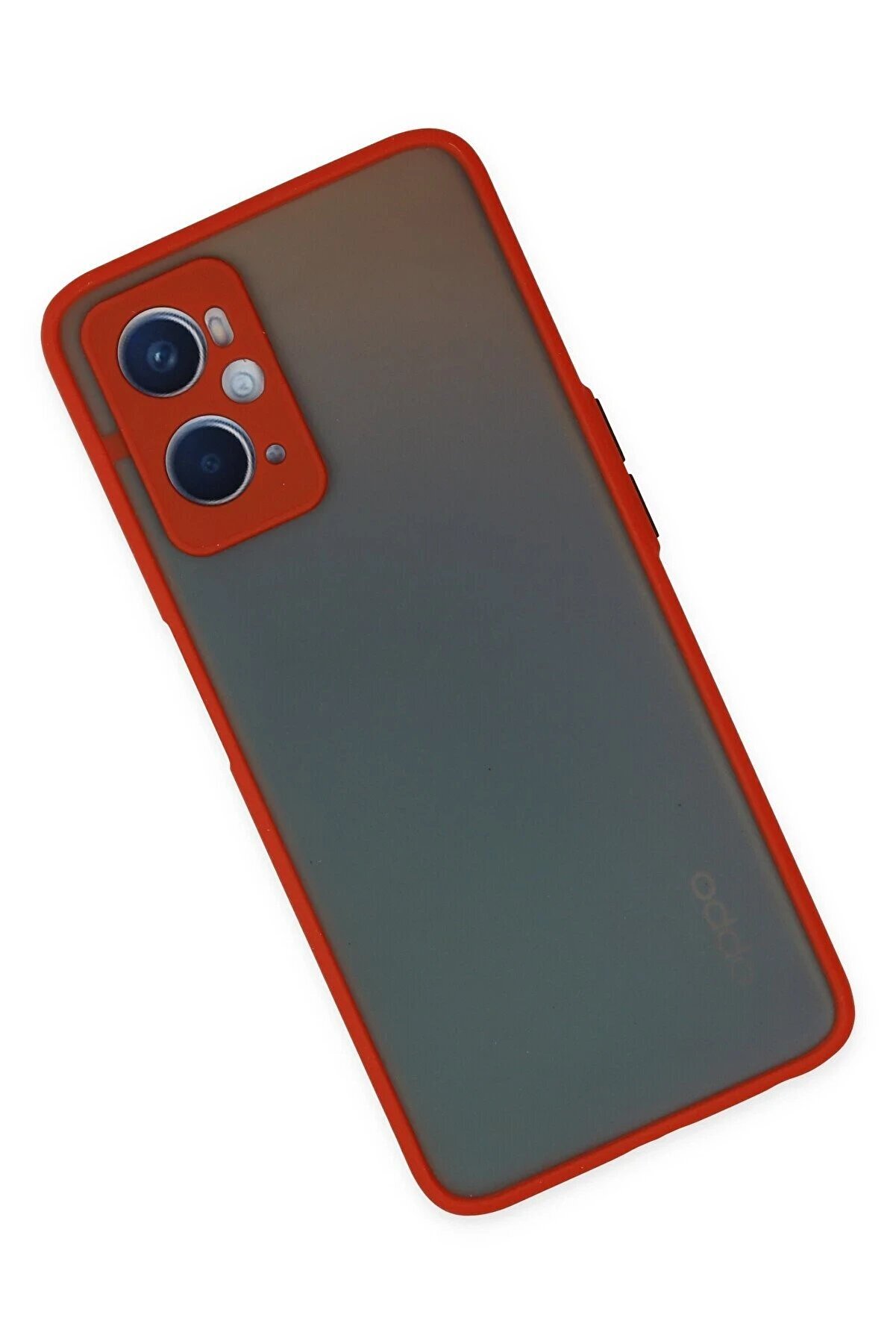 Oppo A96 Kılıf Montreal Si̇li̇kon Kapak - Kırmızı - Dropx5662-1361